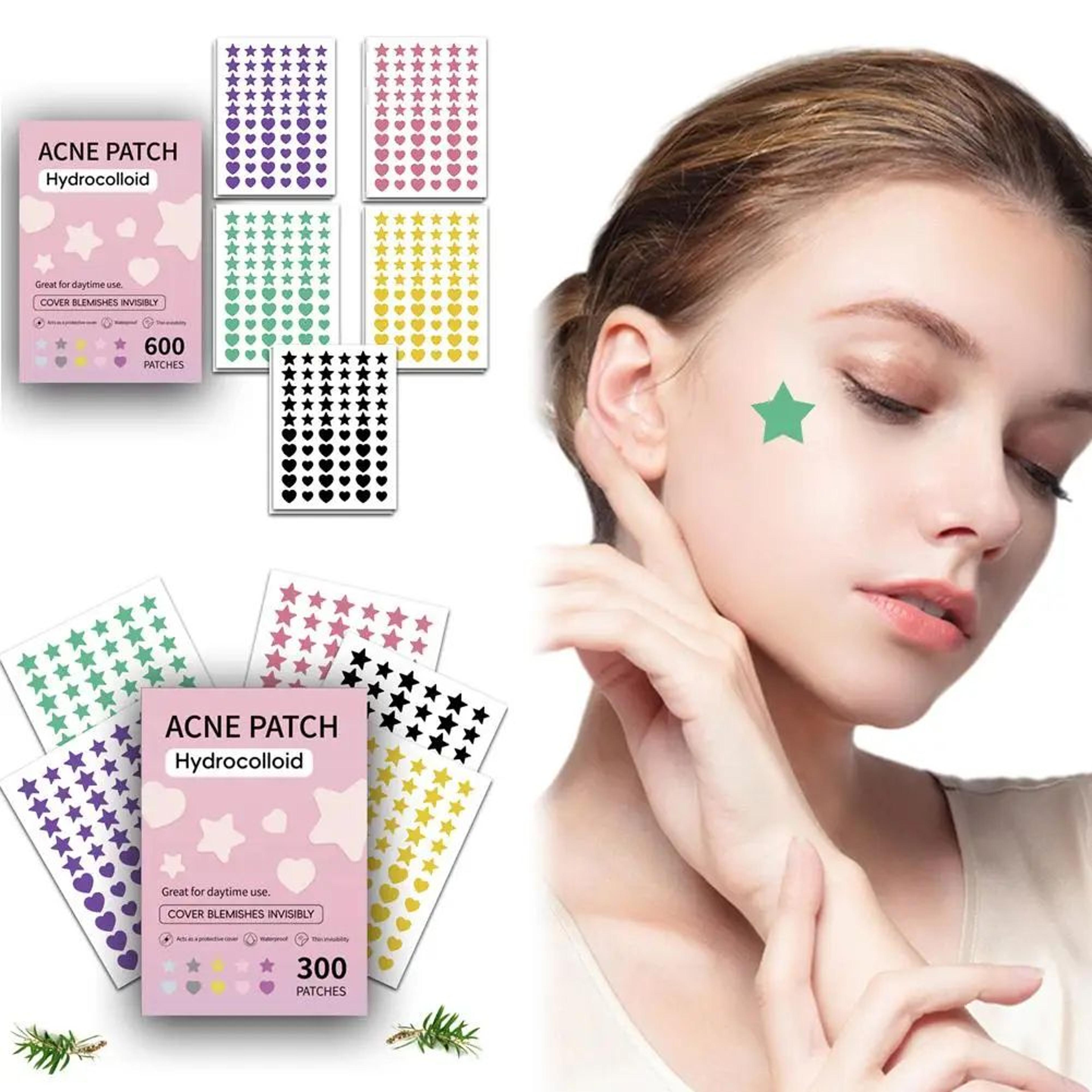 star and heart acne patch stickers