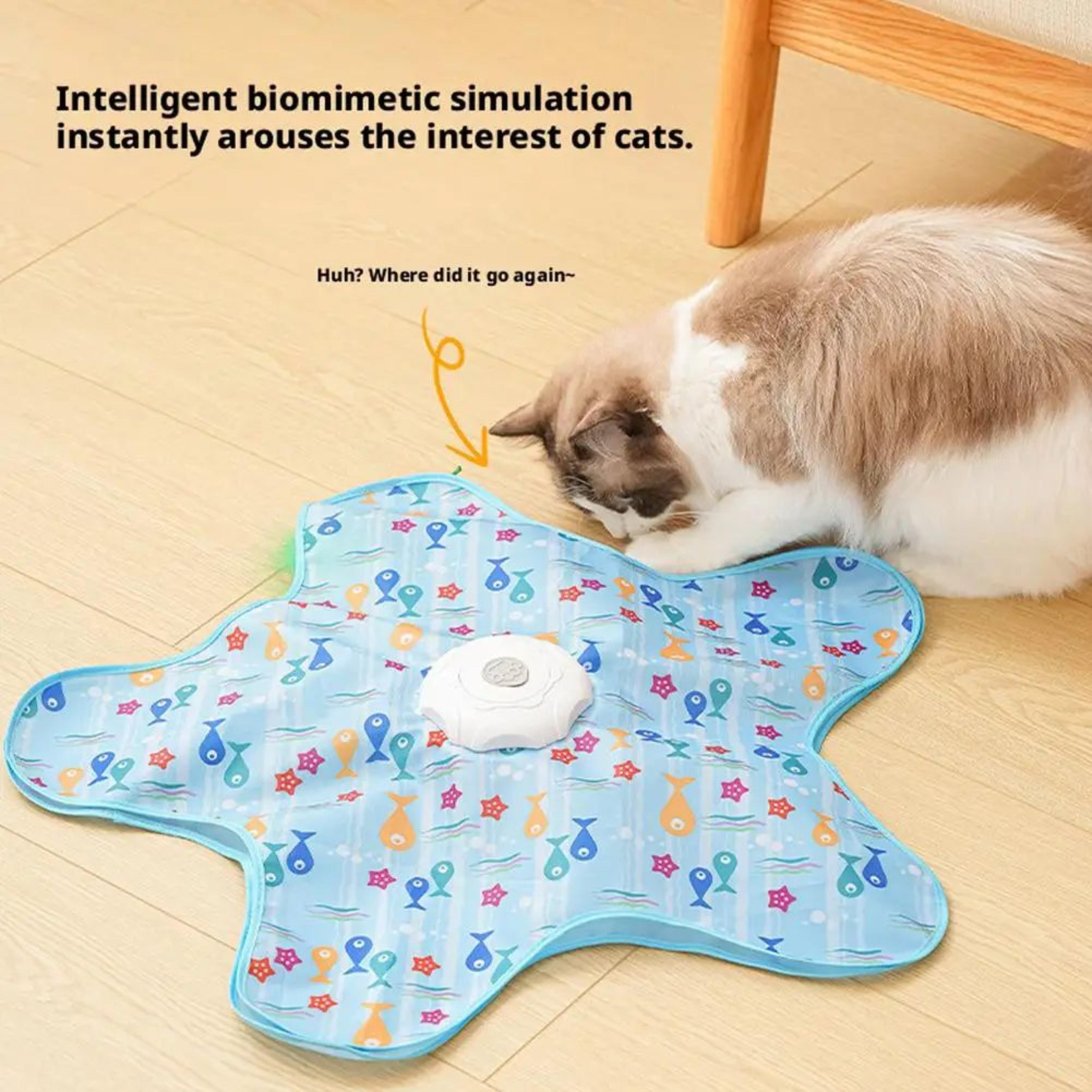 interactive hide and seek electric cat toy