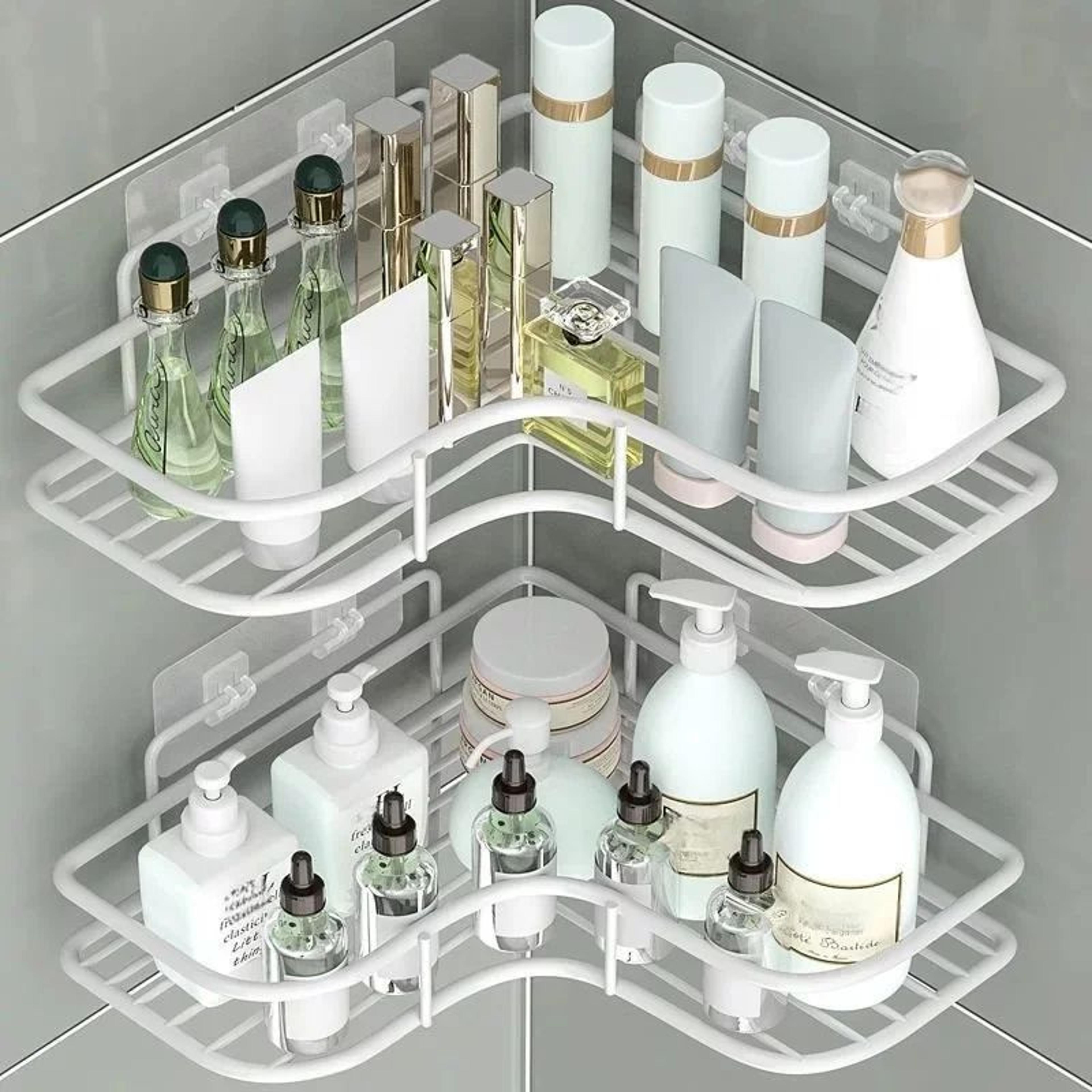 stainless steel corner shower storage rack