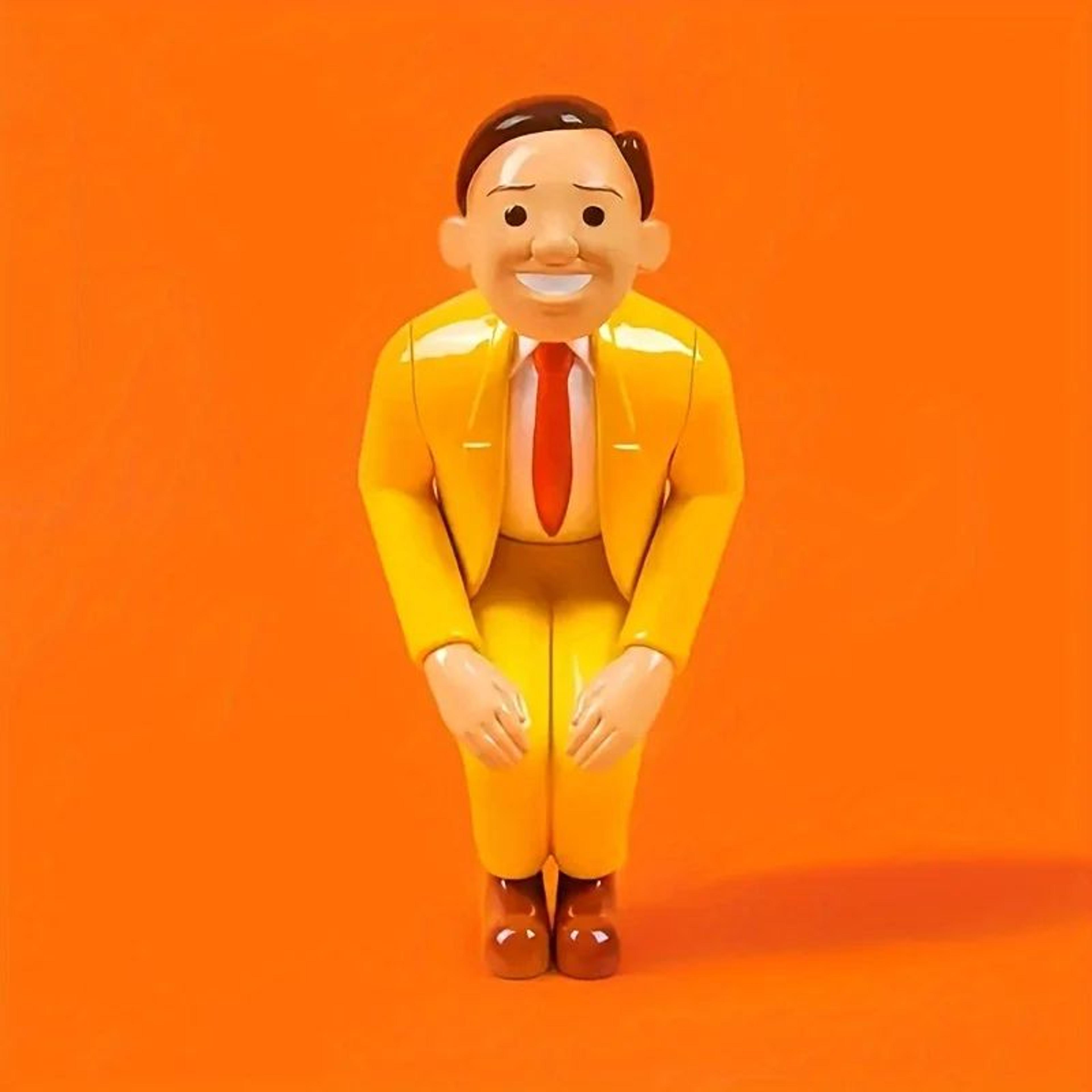 hand drawn character decorative statue