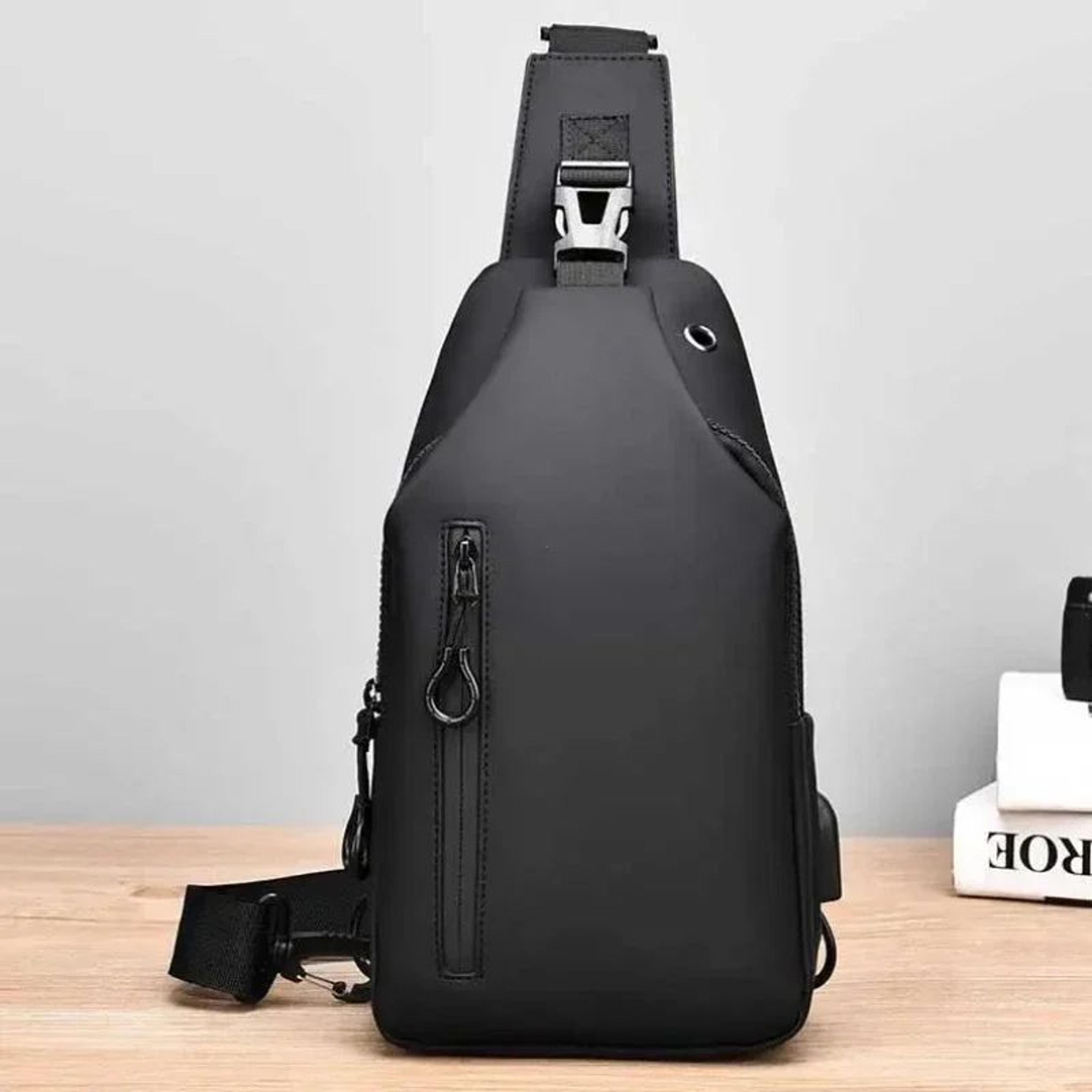men nylon crossbody chest bag