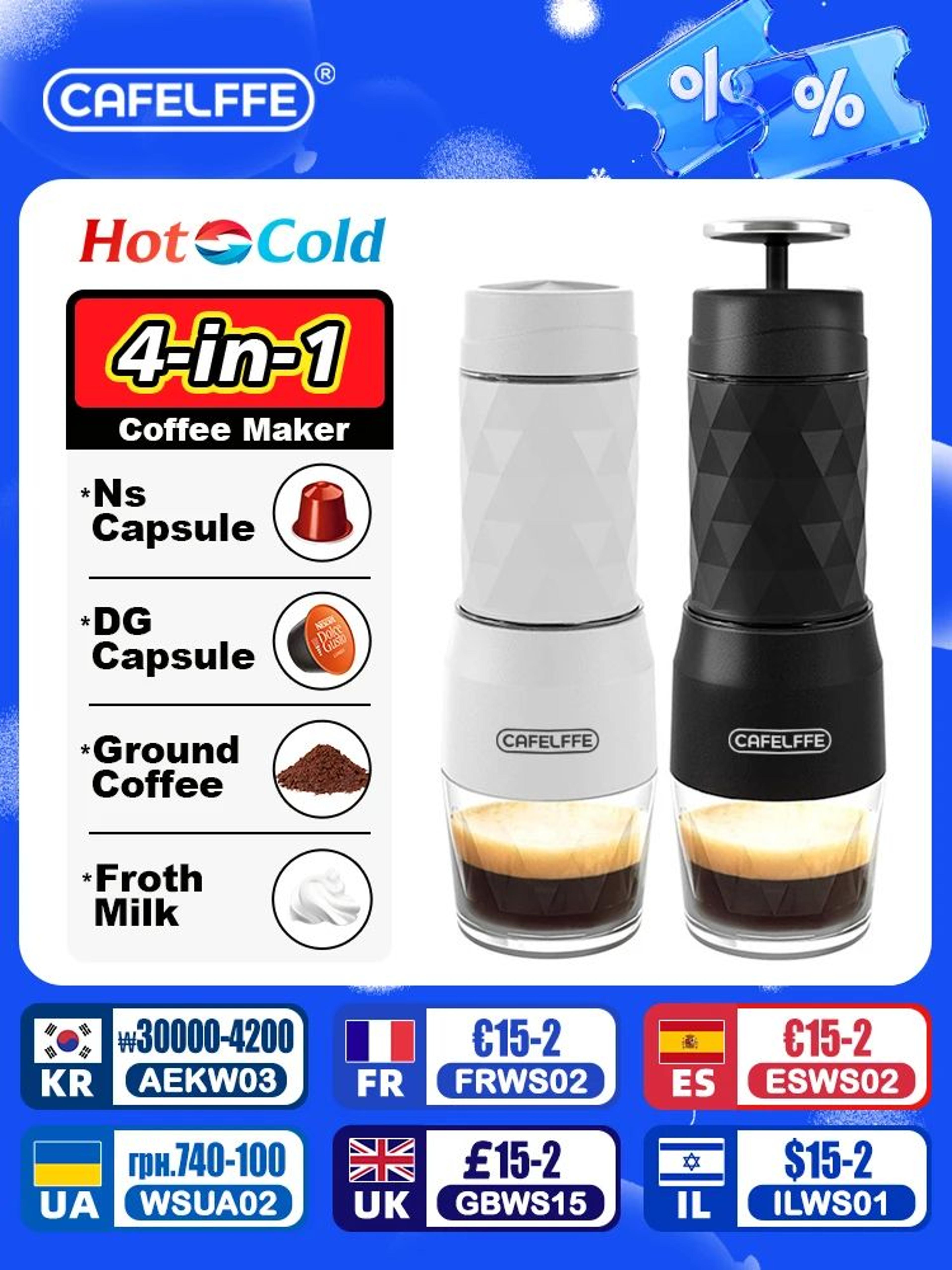 3 in 1 portable manual espresso maker