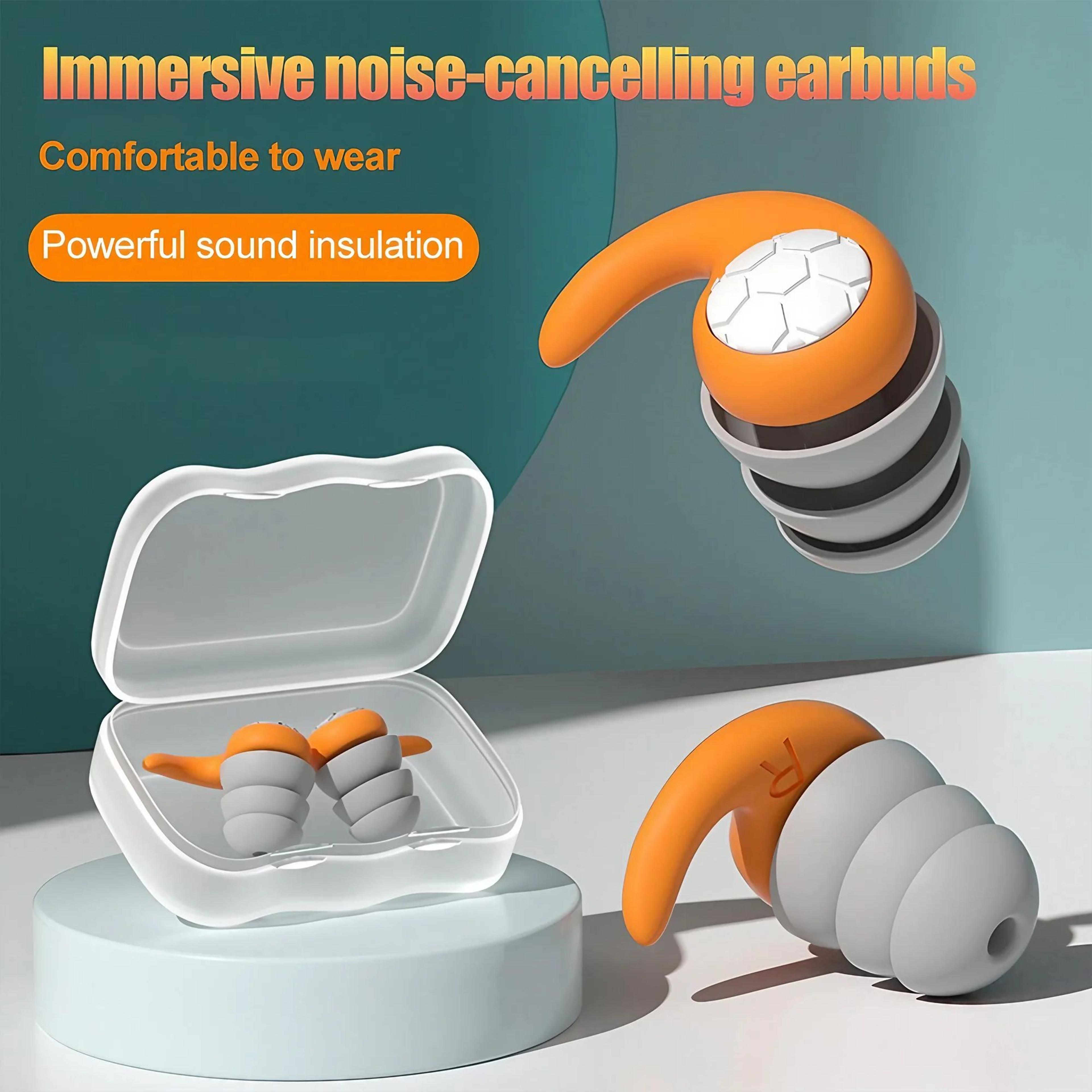 soft silicone noise-canceling earplugs
