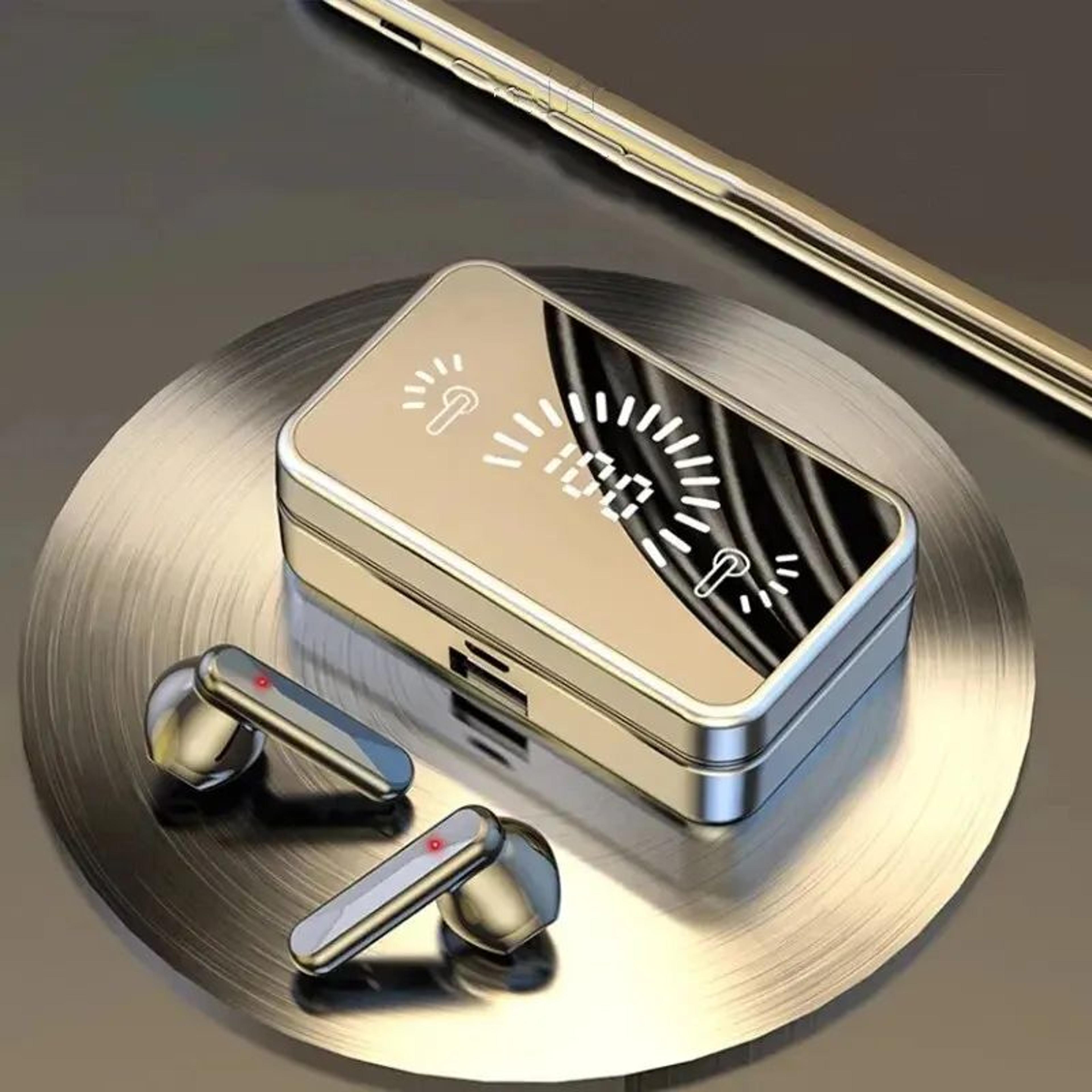 s20 mirror display wireless earbuds (black)