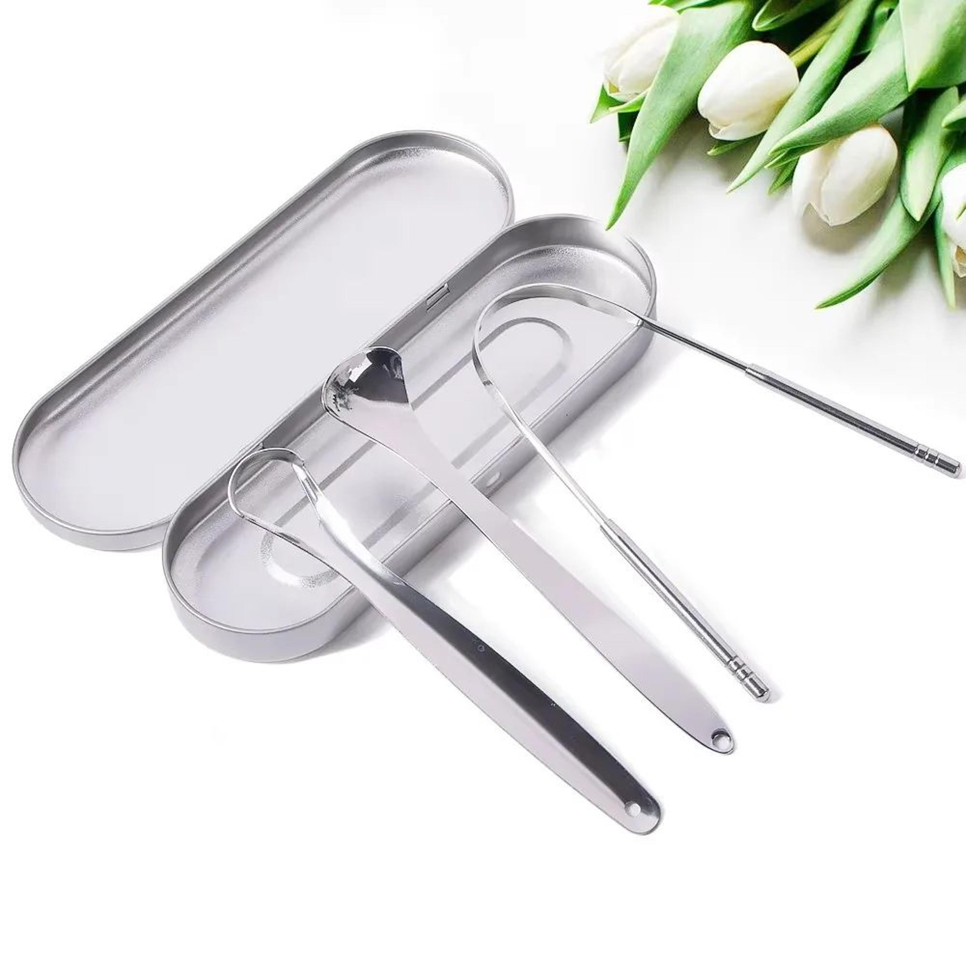 stainless steel tongue scraper cleaner