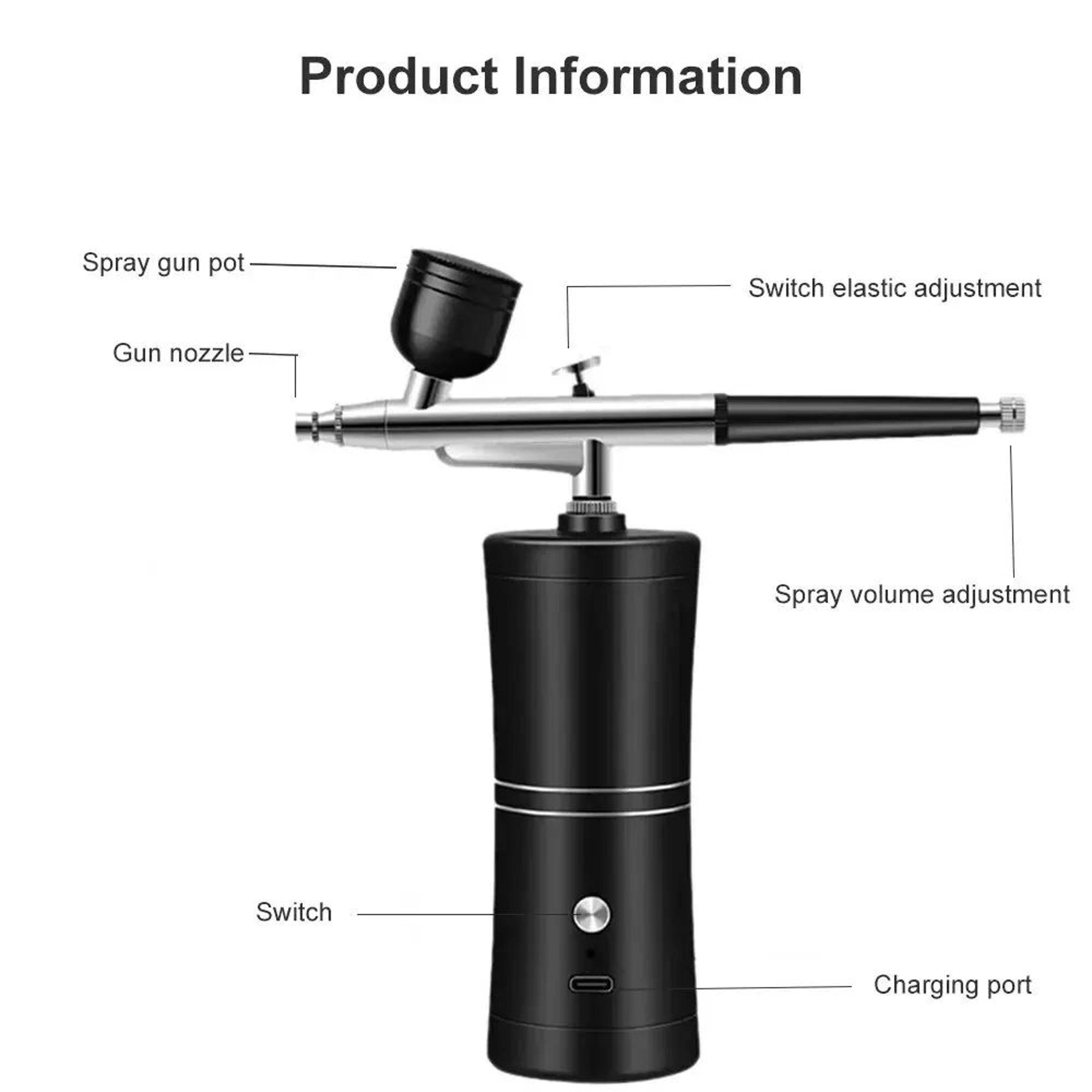 portable airbrush nail art compressor kit
