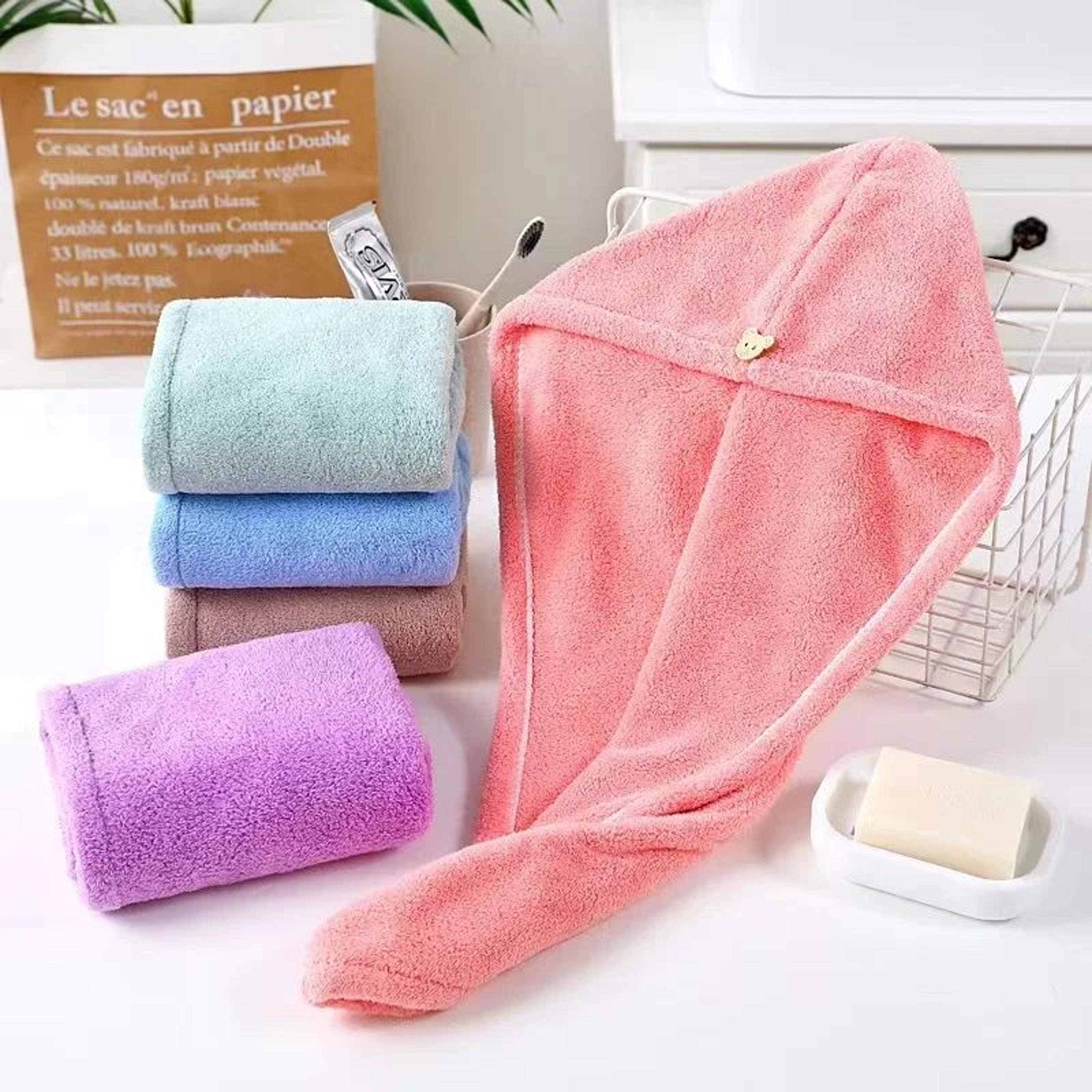 microfiber fast dry hair wrap towel