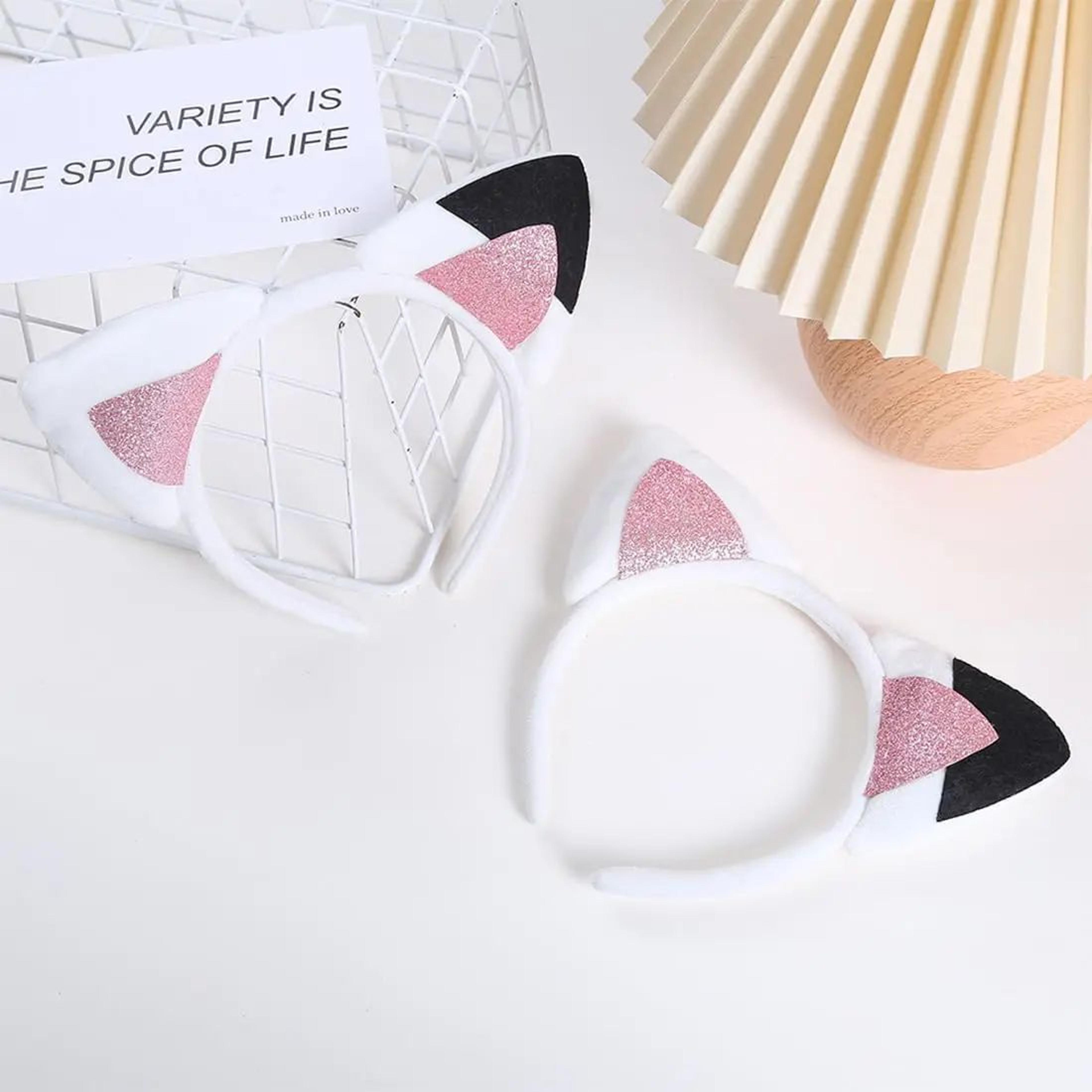pink cat party headband