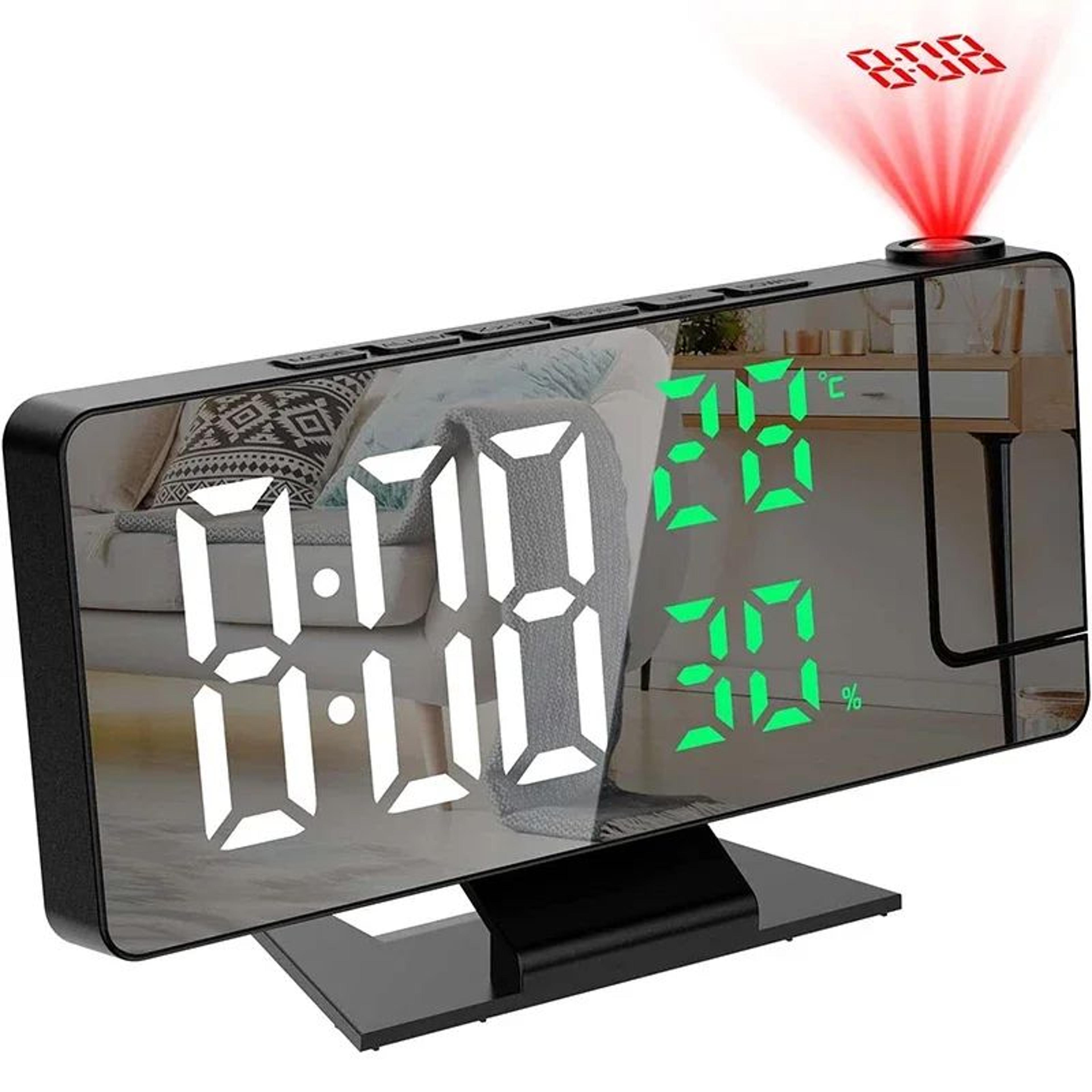 led projection alarm clock for home
