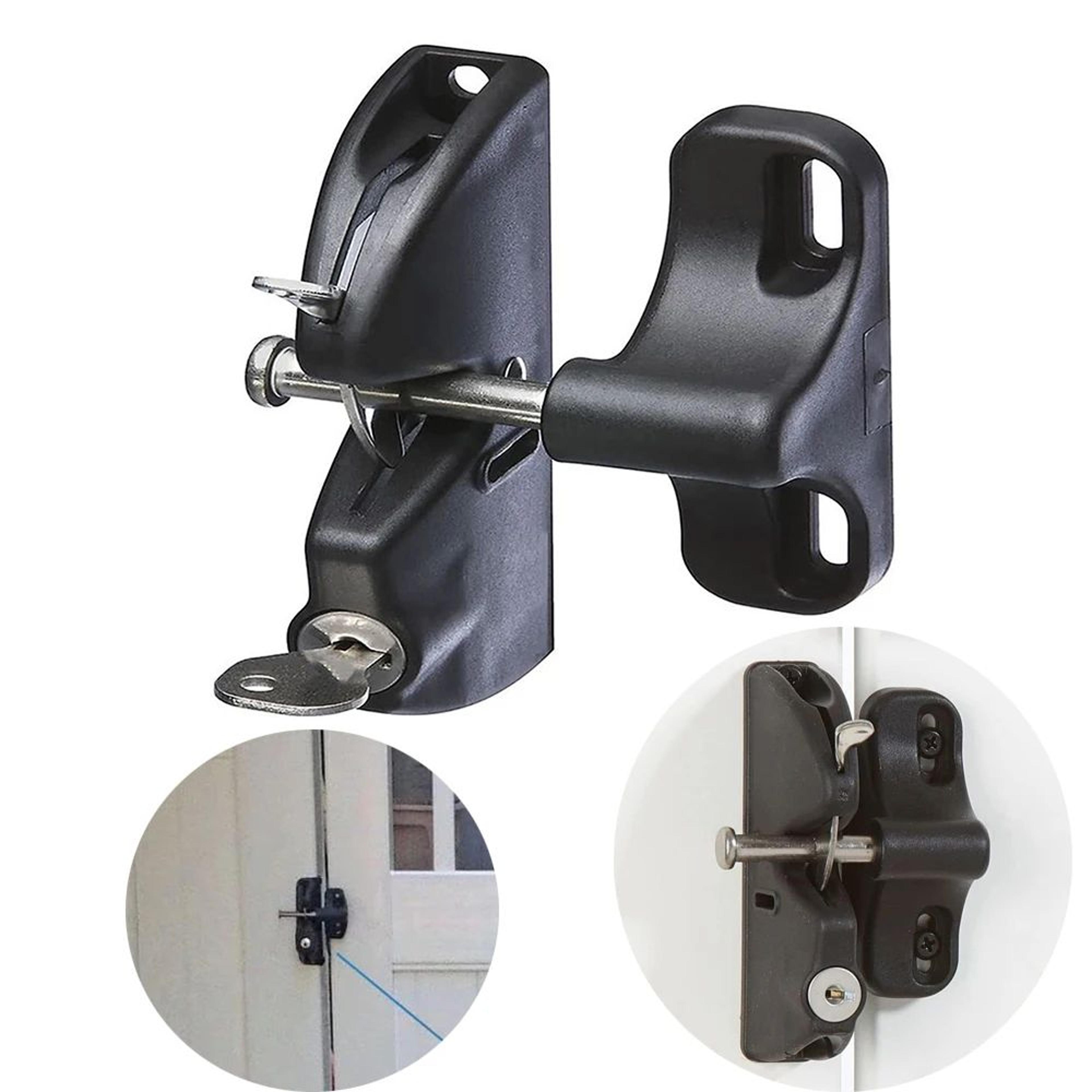 automatic locking gate latch with keys