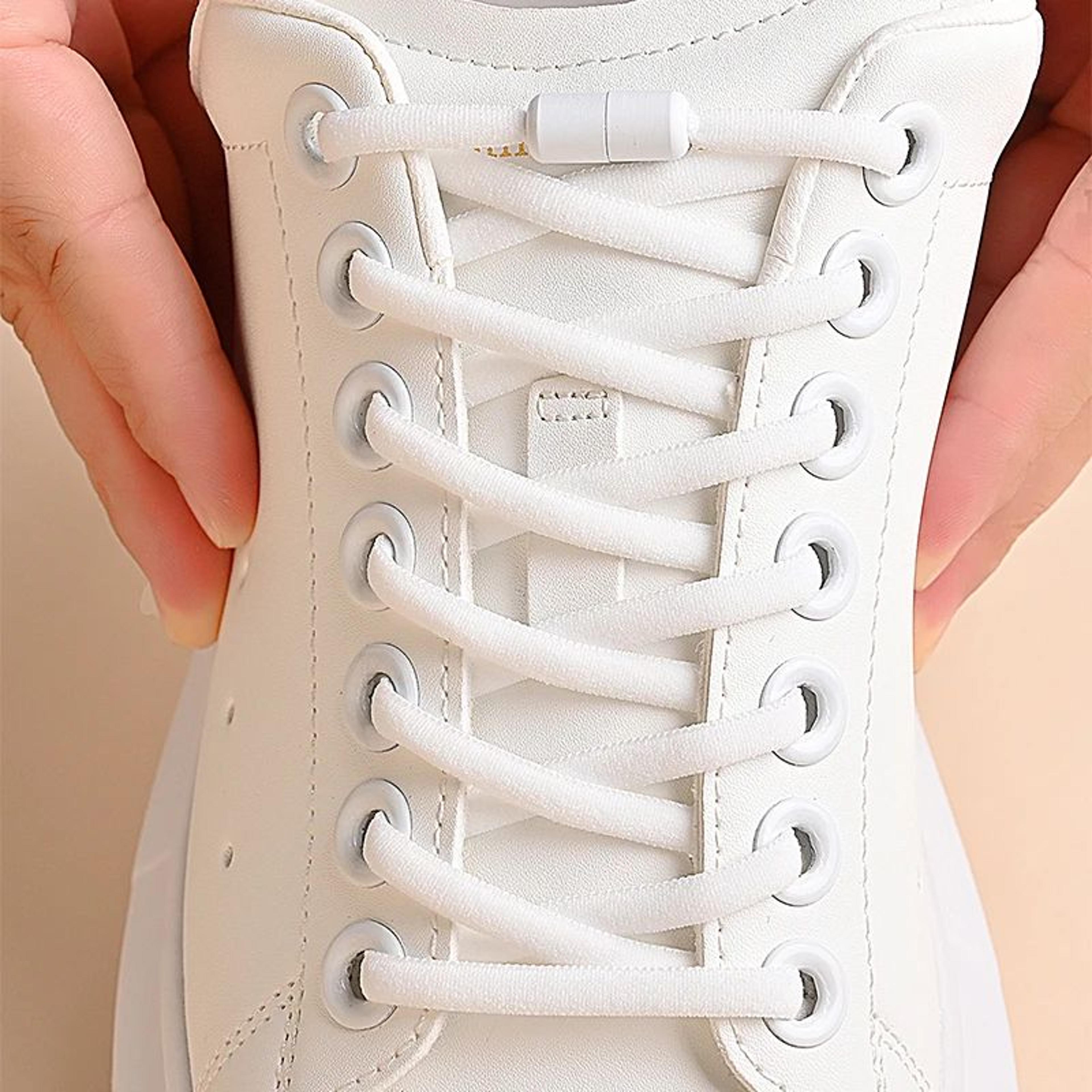 elastic no tie shoelaces with metal lock