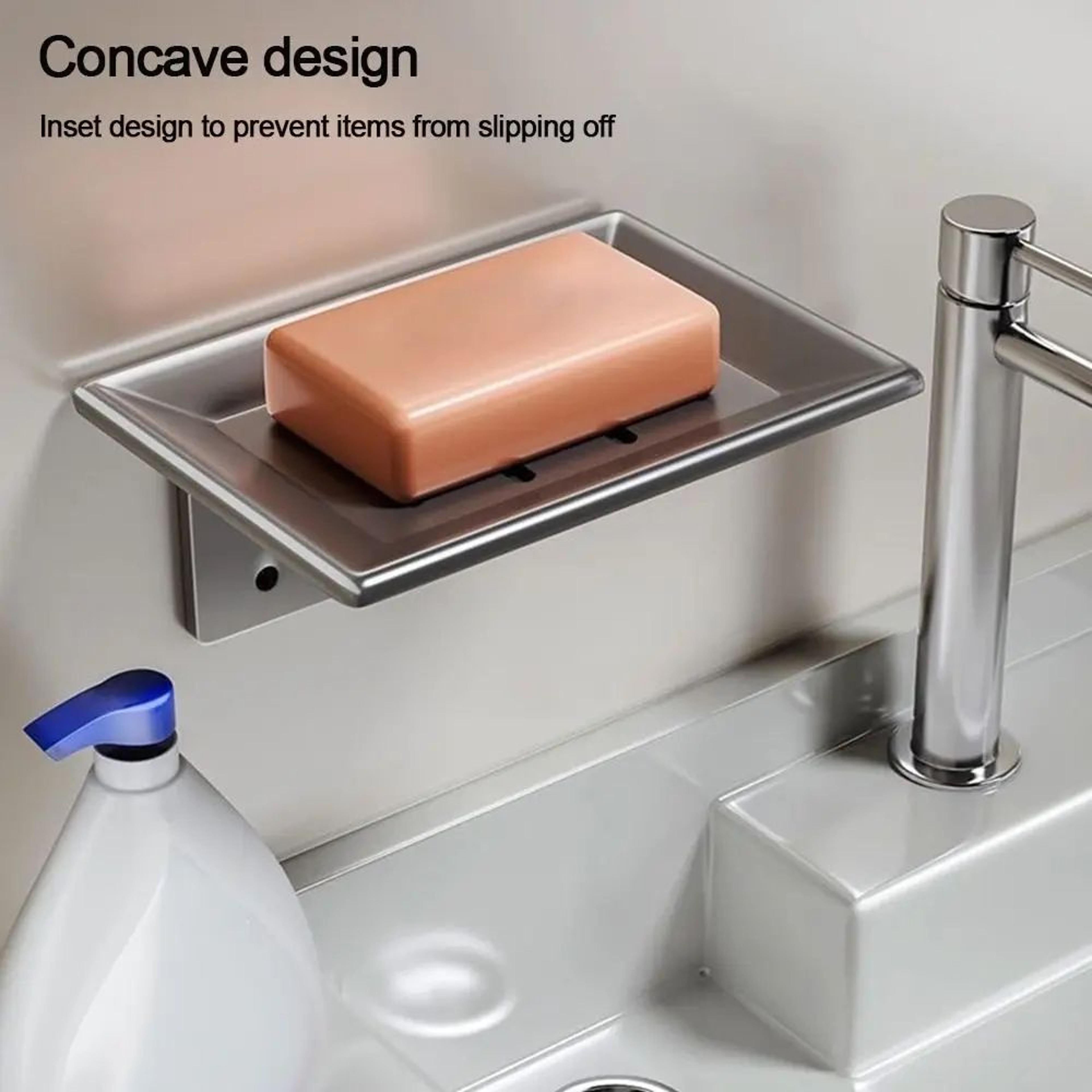 no drill metal wall mounted soap holder