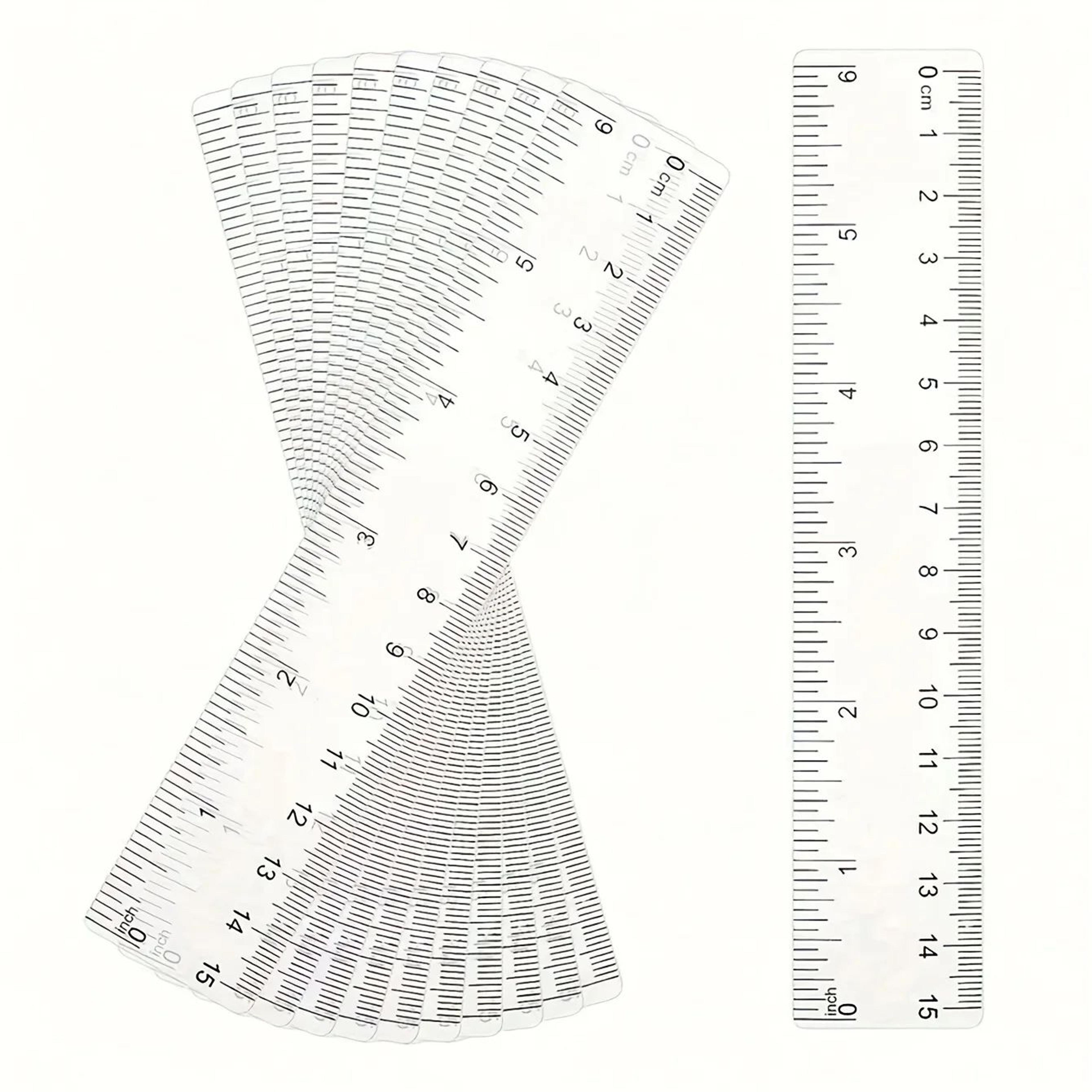10pcs transparent school rulers