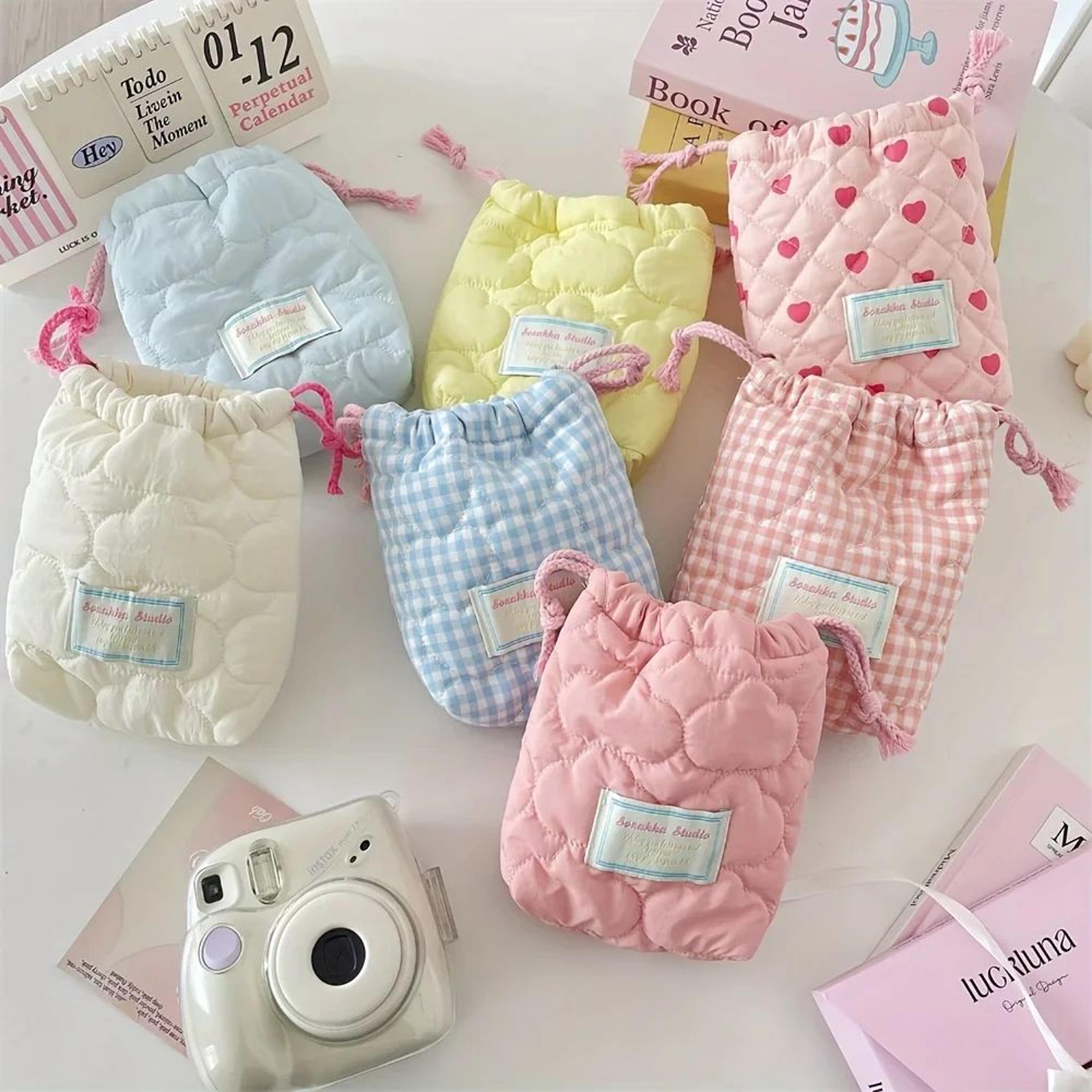 cute drawstring makeup & travel bag