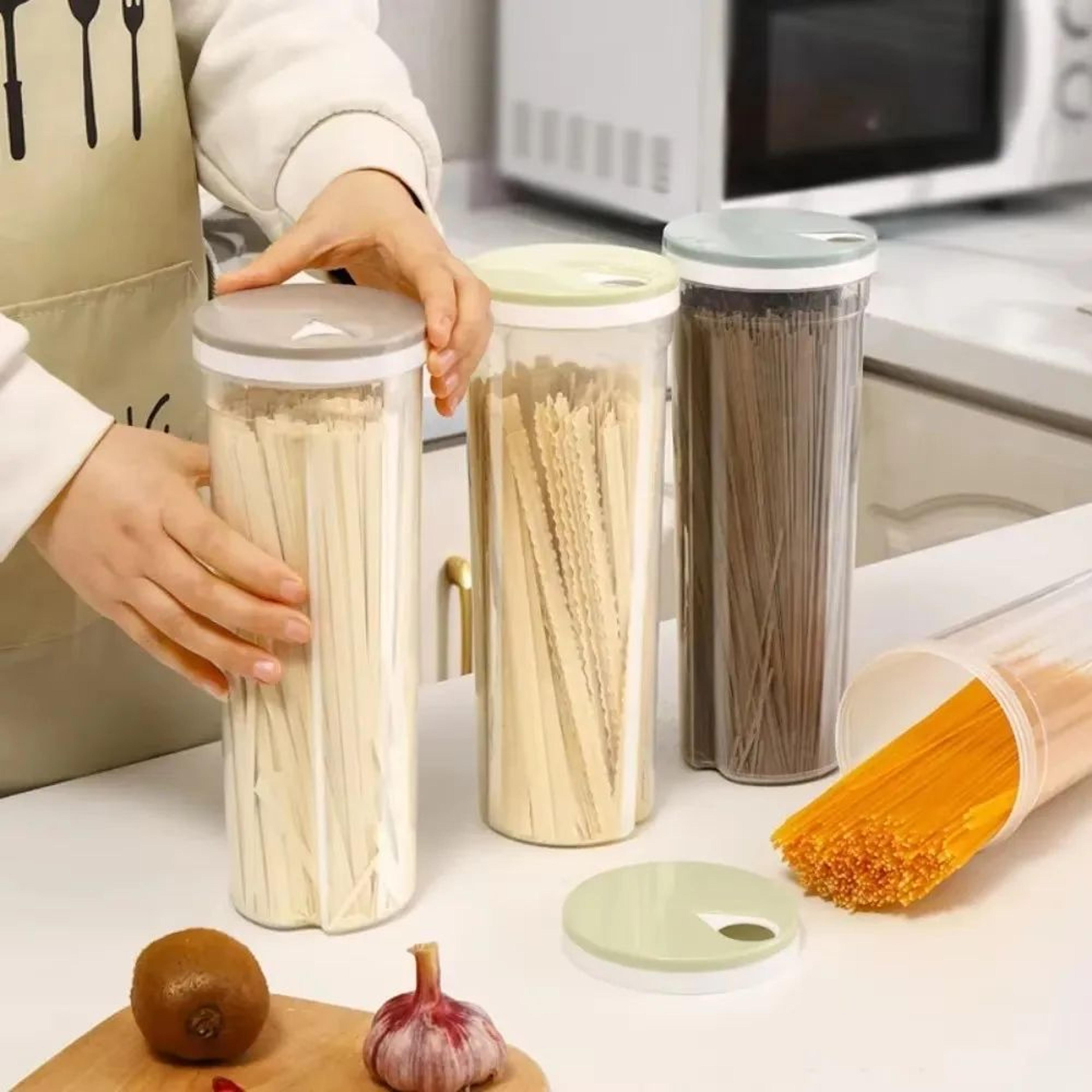 transparent noodle and grain storage jar