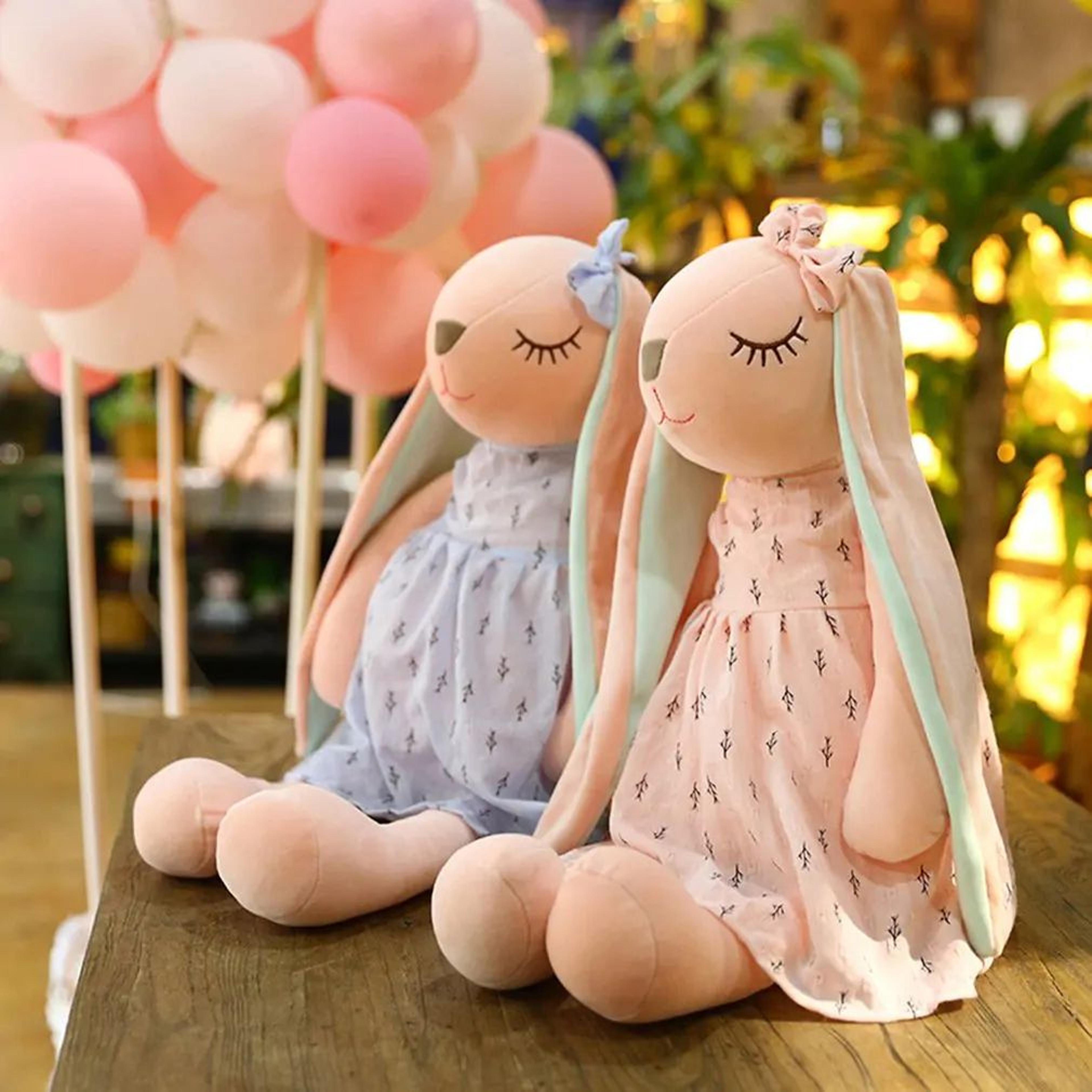 cute bunny sleeping plush doll