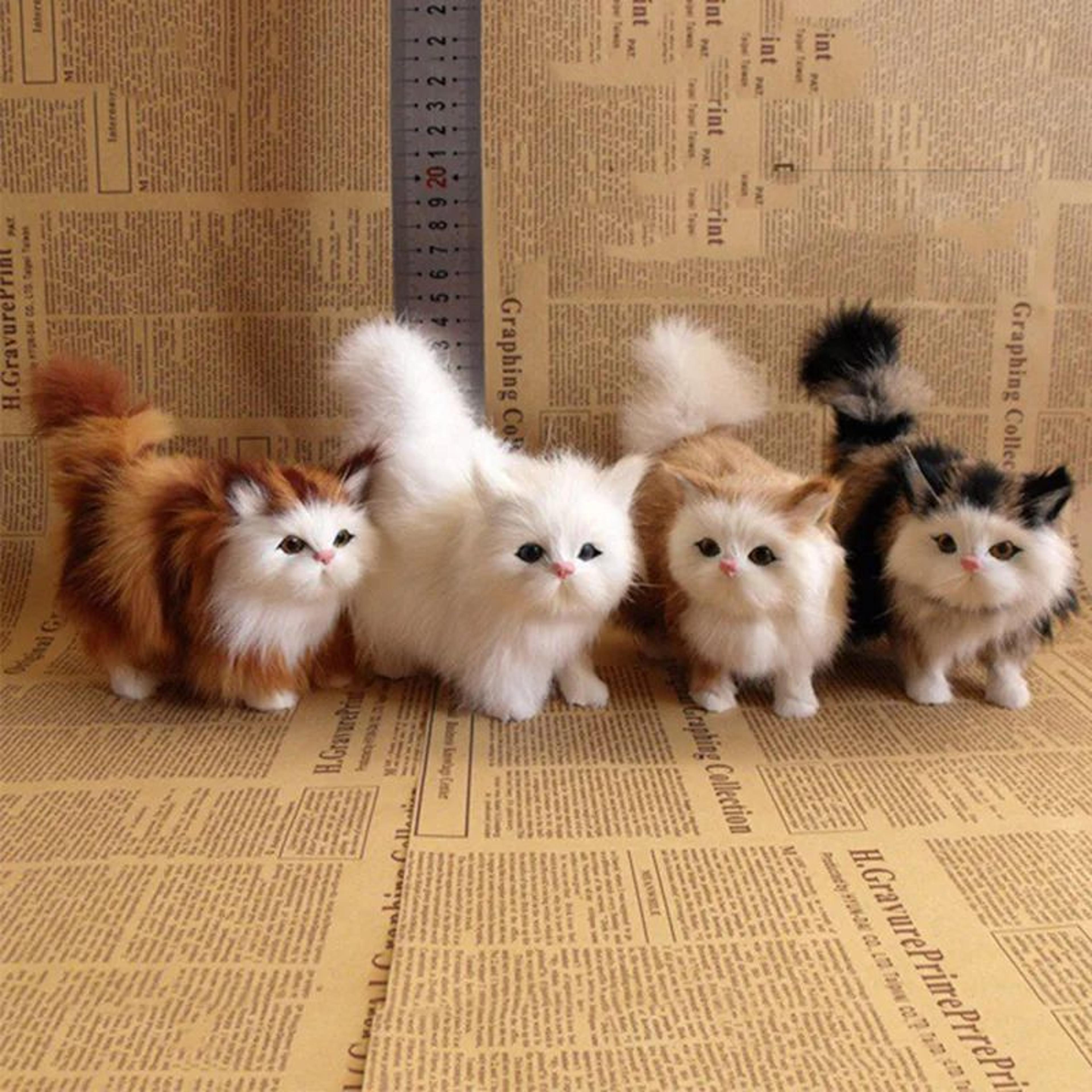 realistic plush cat toy