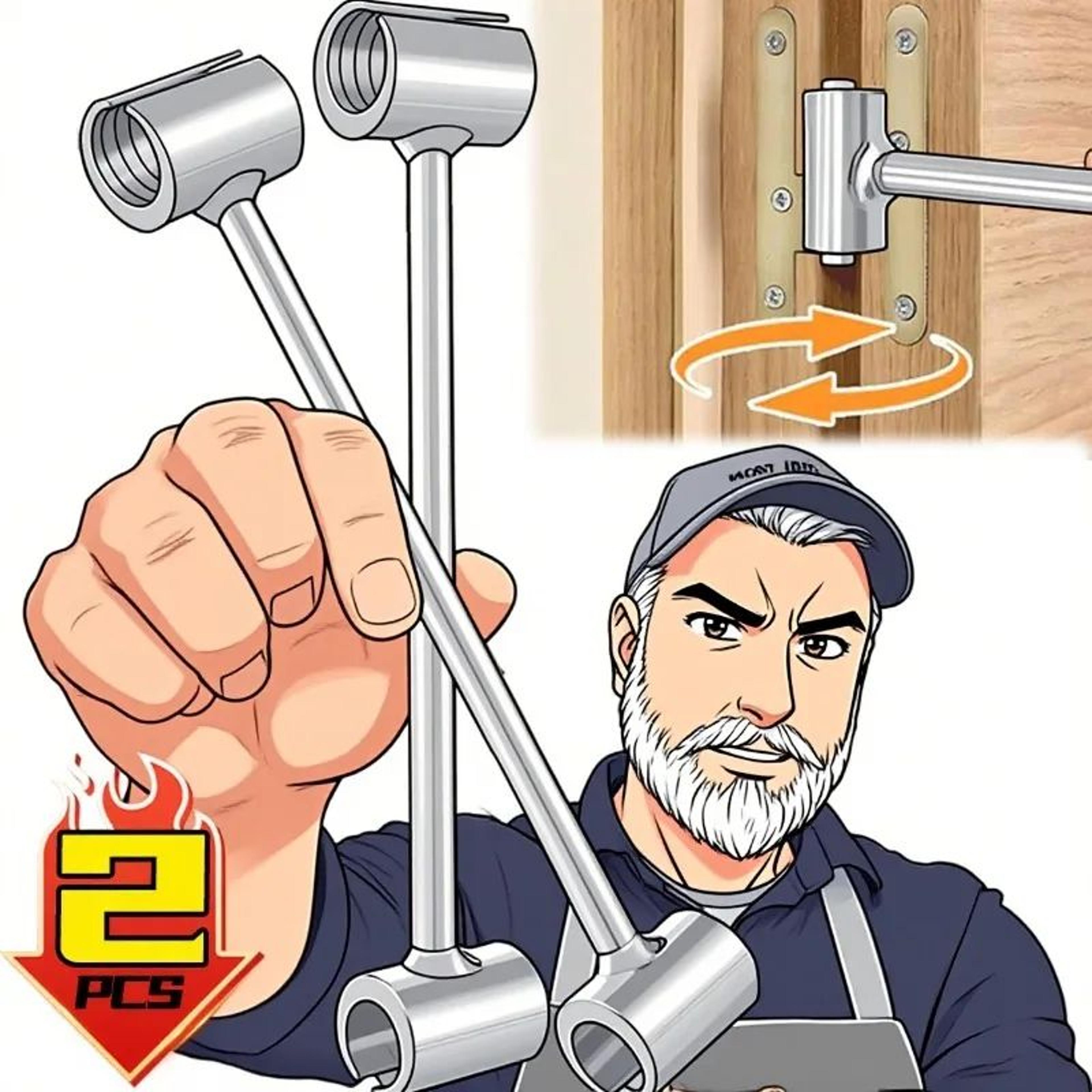 adjustable hinge gap repair wrench