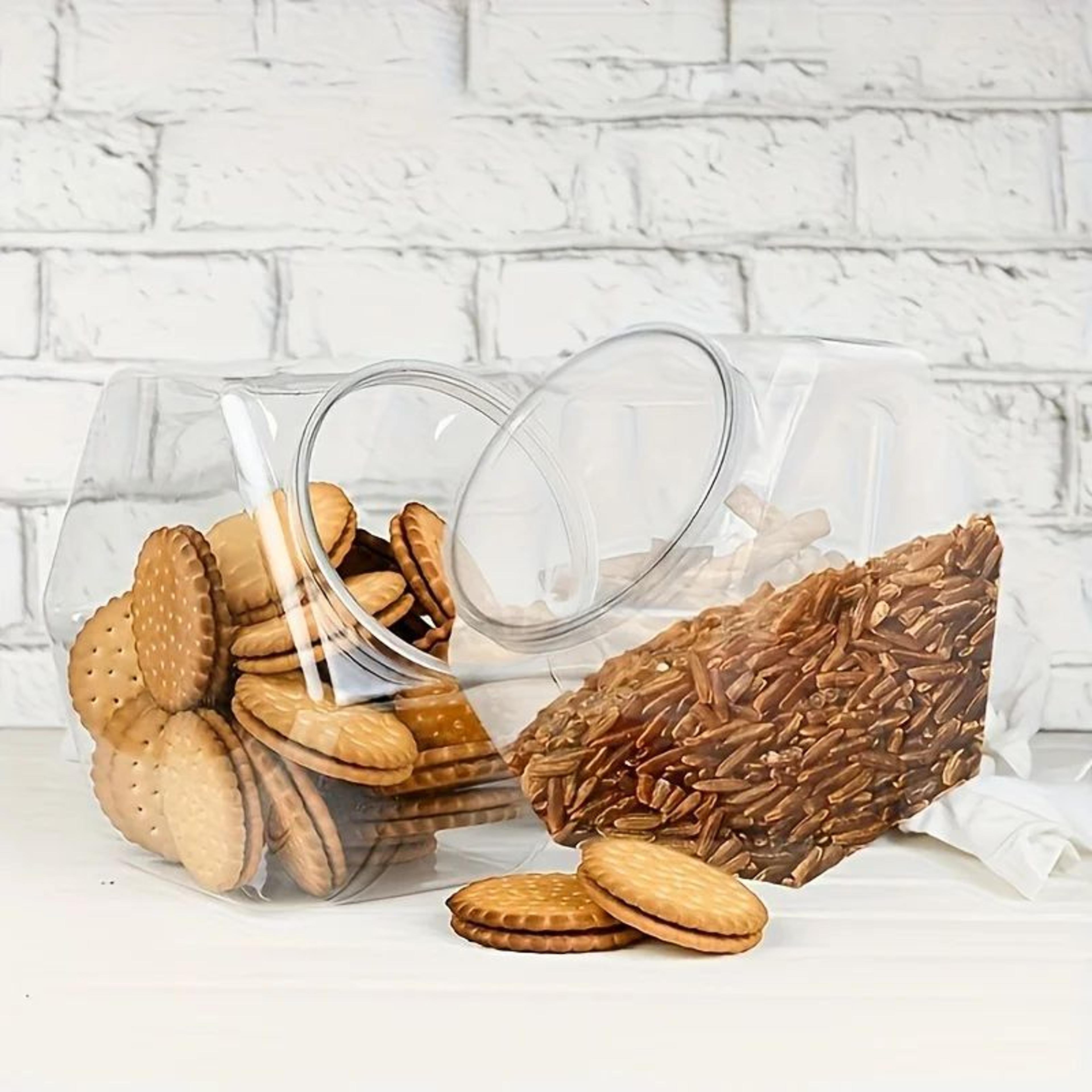 850ml clear hexagonal food storage jar