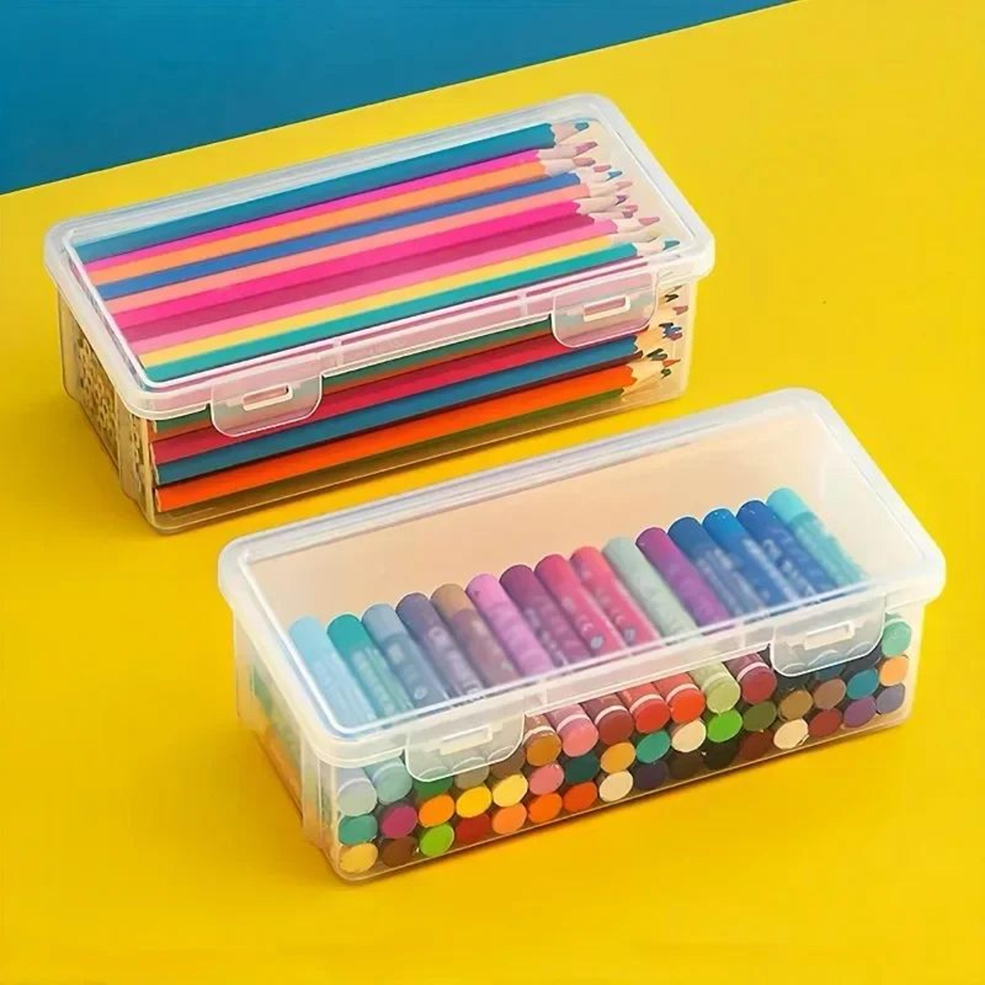 translucent large capacity pencil case set