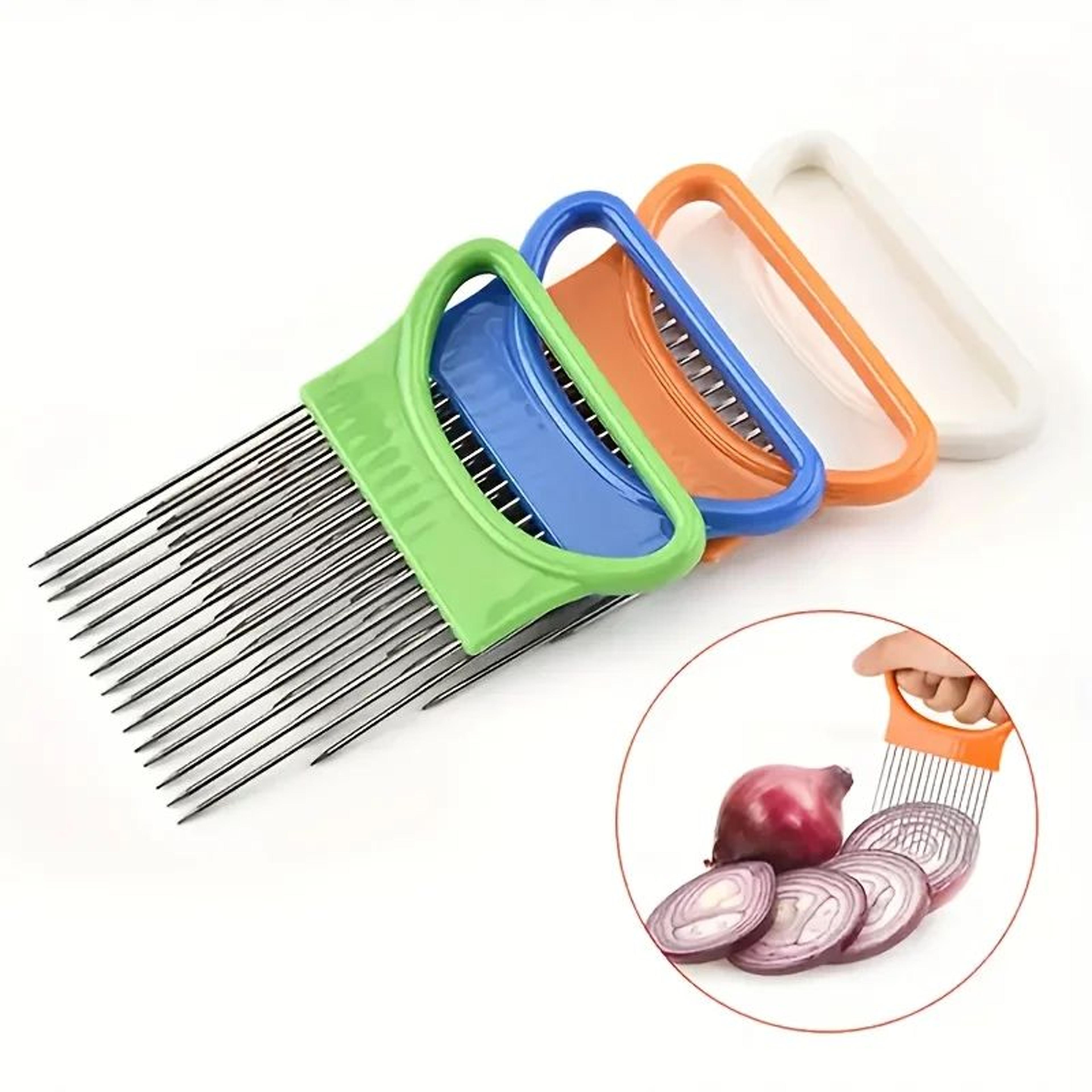 stainless steel onion holder slicer