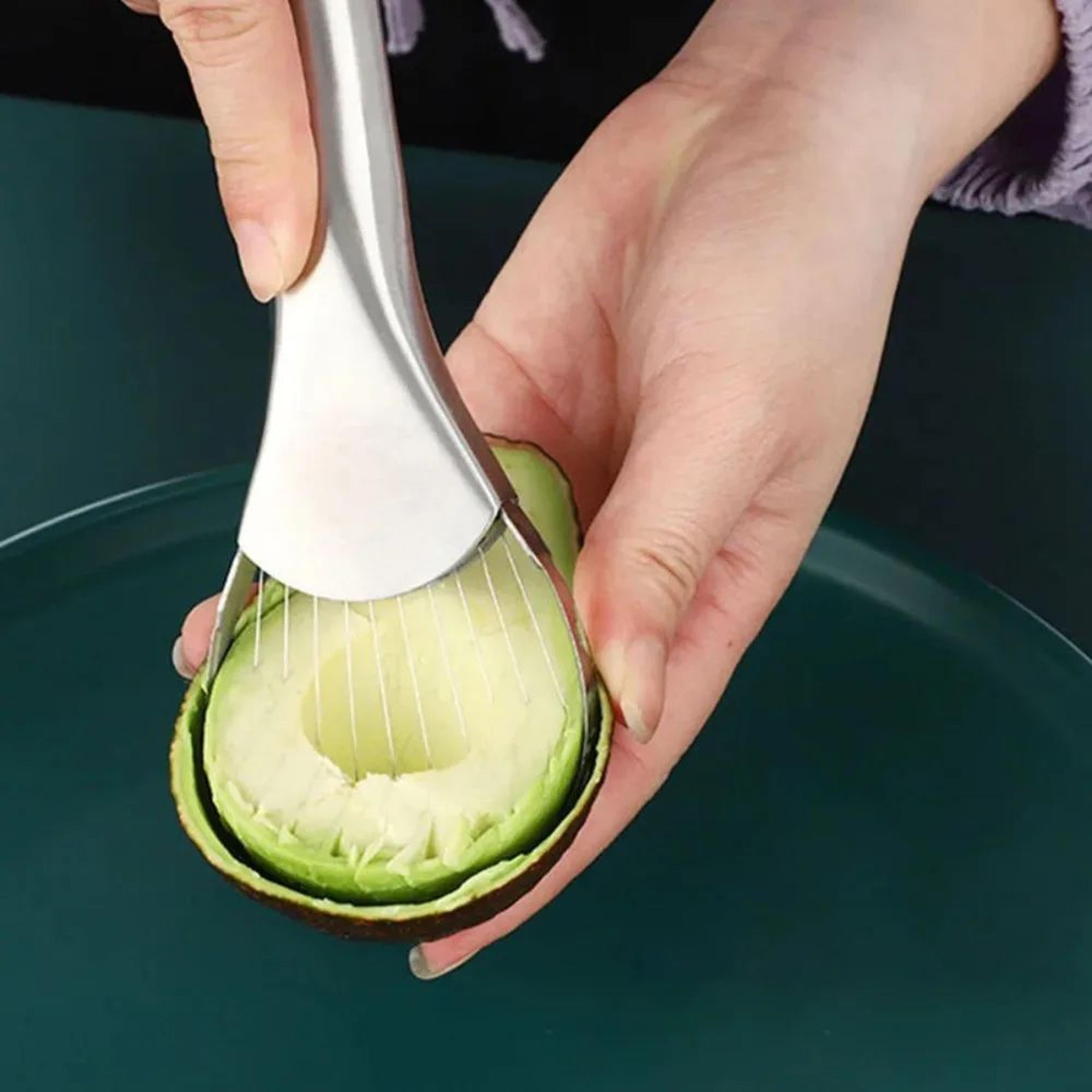 stainless steel avocado slicing tool