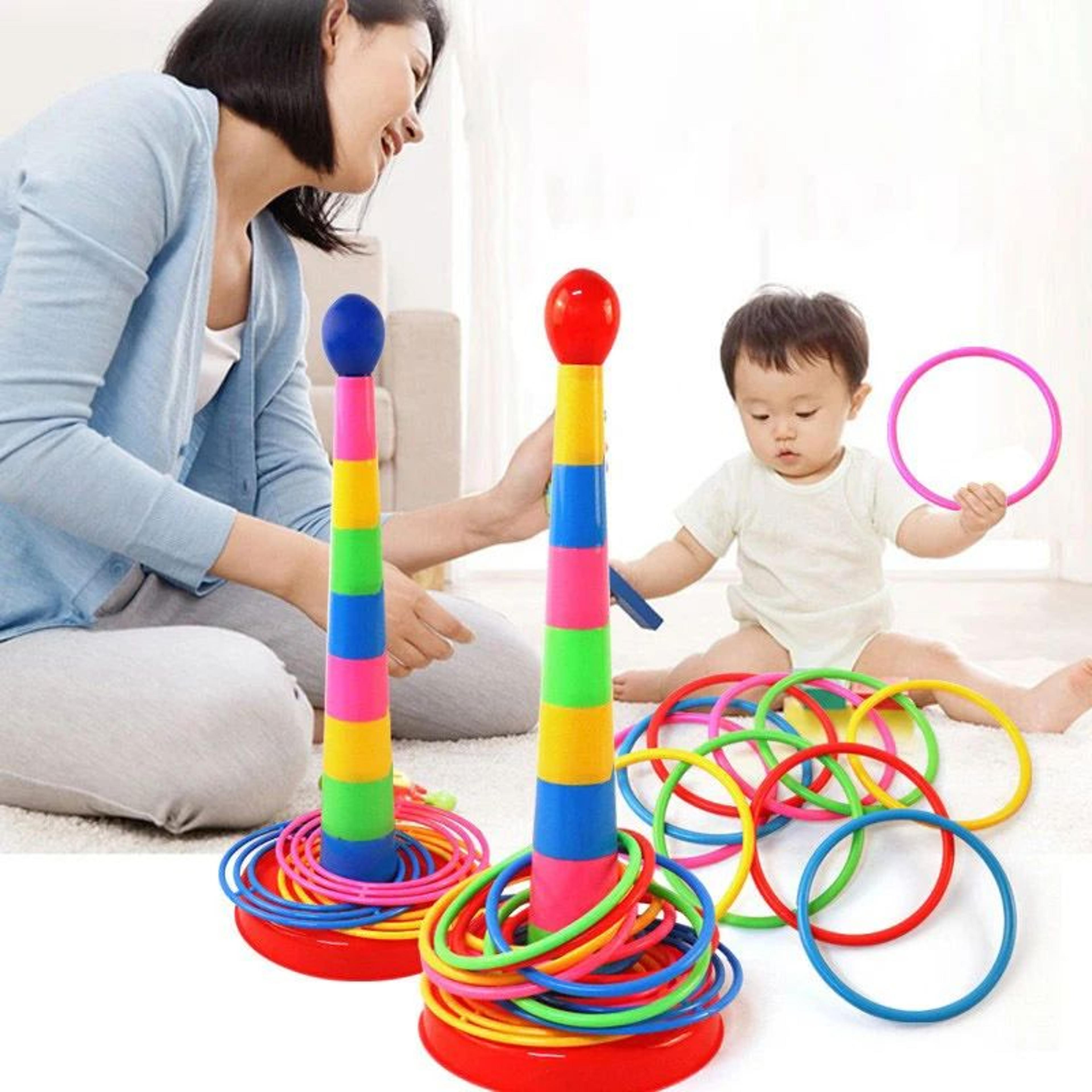 kids throw circle game ferrule stacked toy set