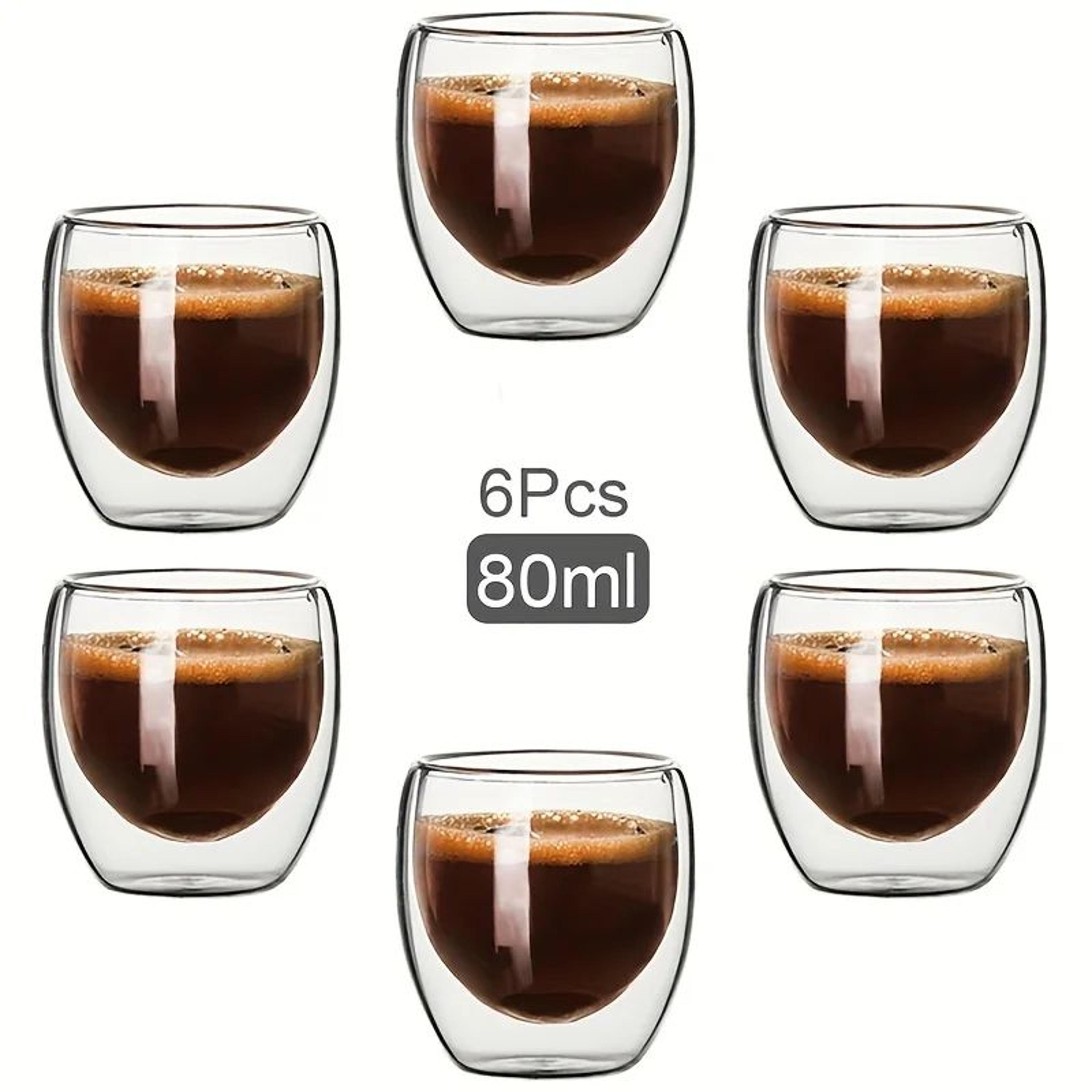 double wall glass coffee tea cup