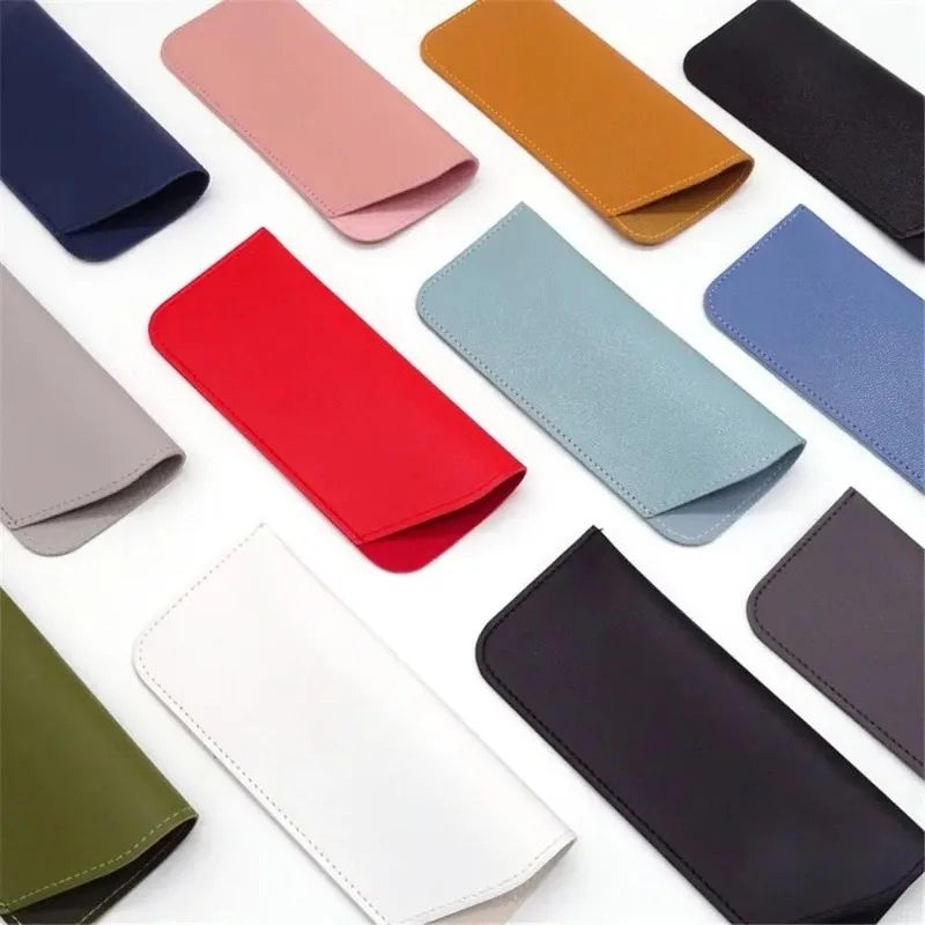 pu leather glasses protective pouch case