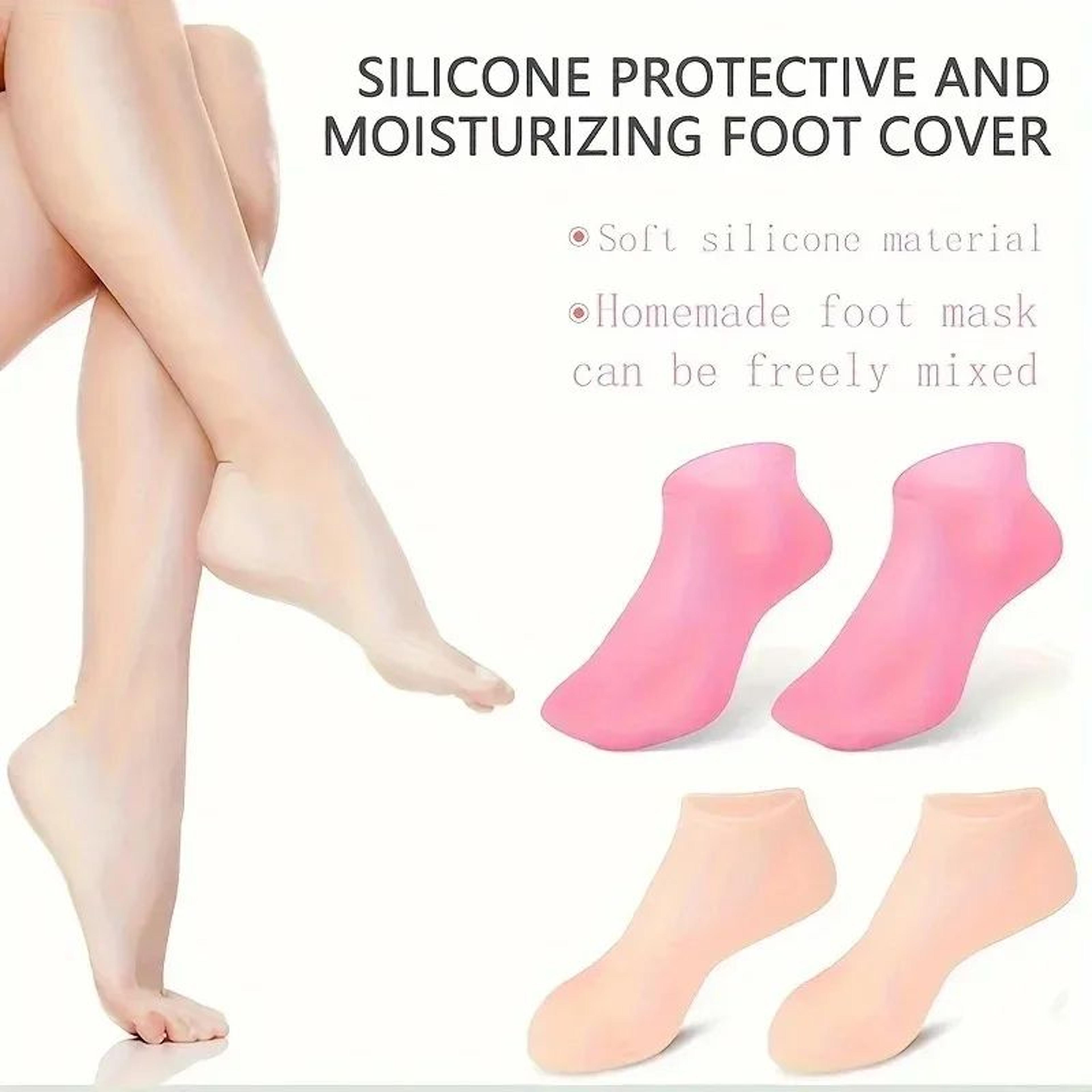silicone moisturizing foot care socks for soft heels