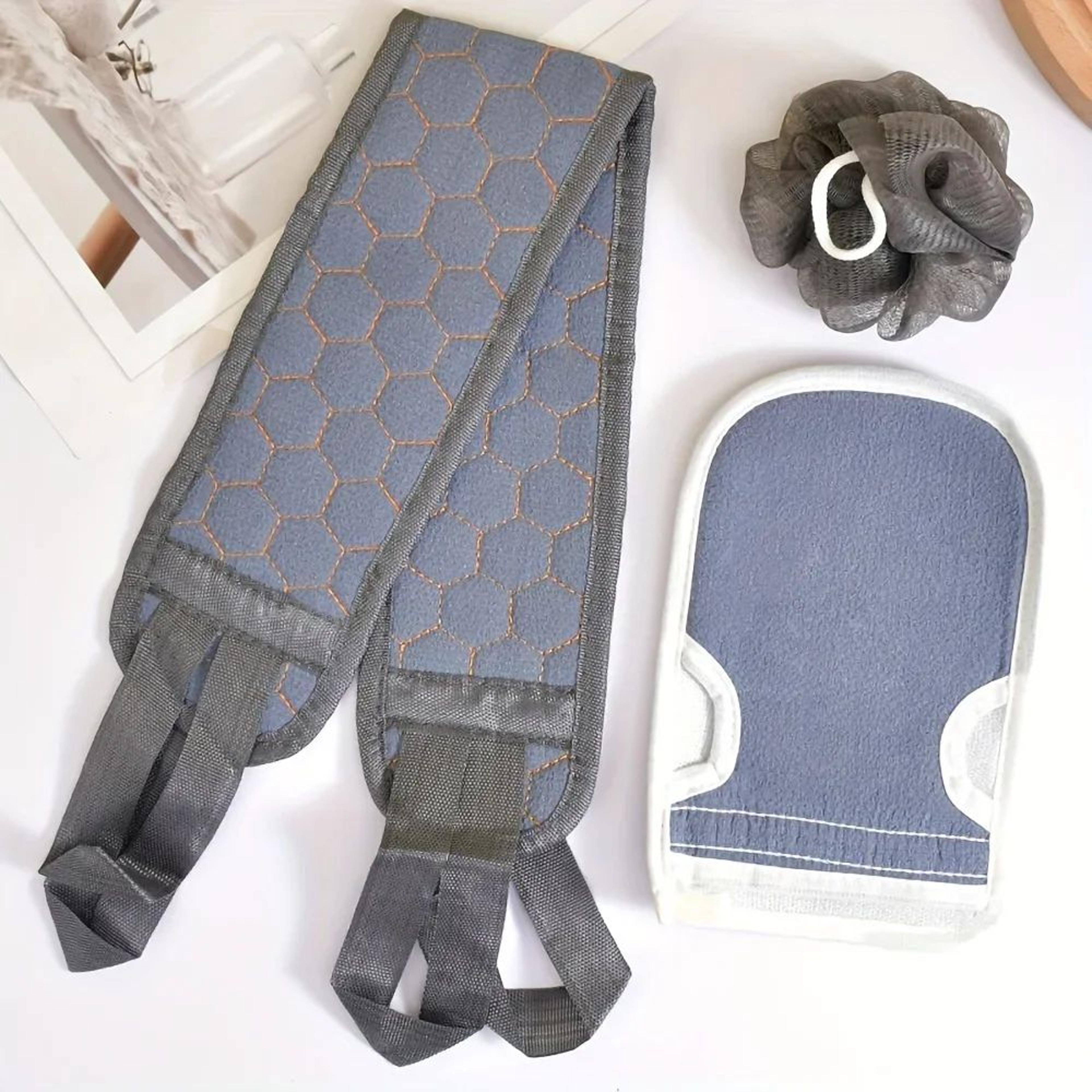 exfoliating shower back scrubber bath belt
