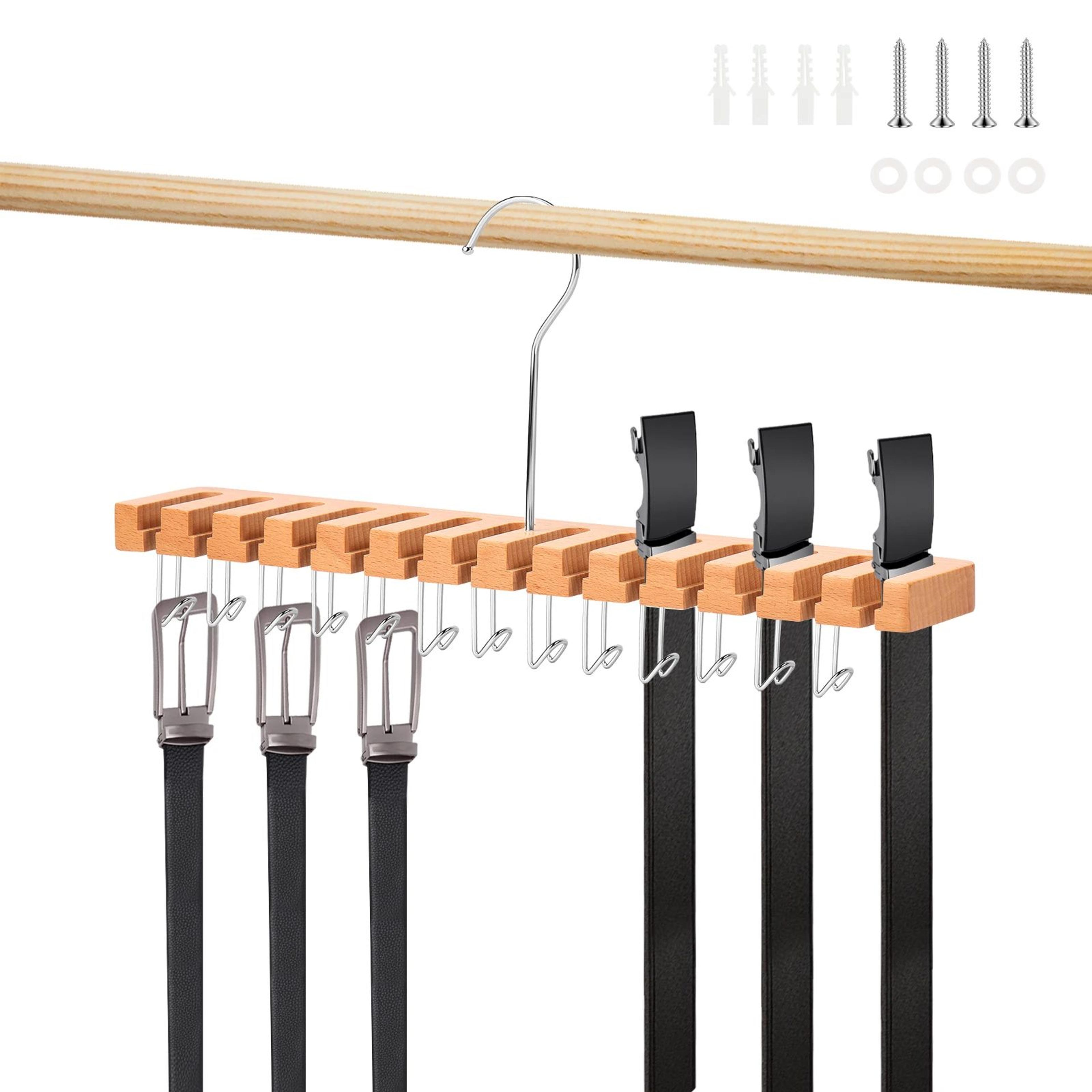 wooden belt and tie hanger