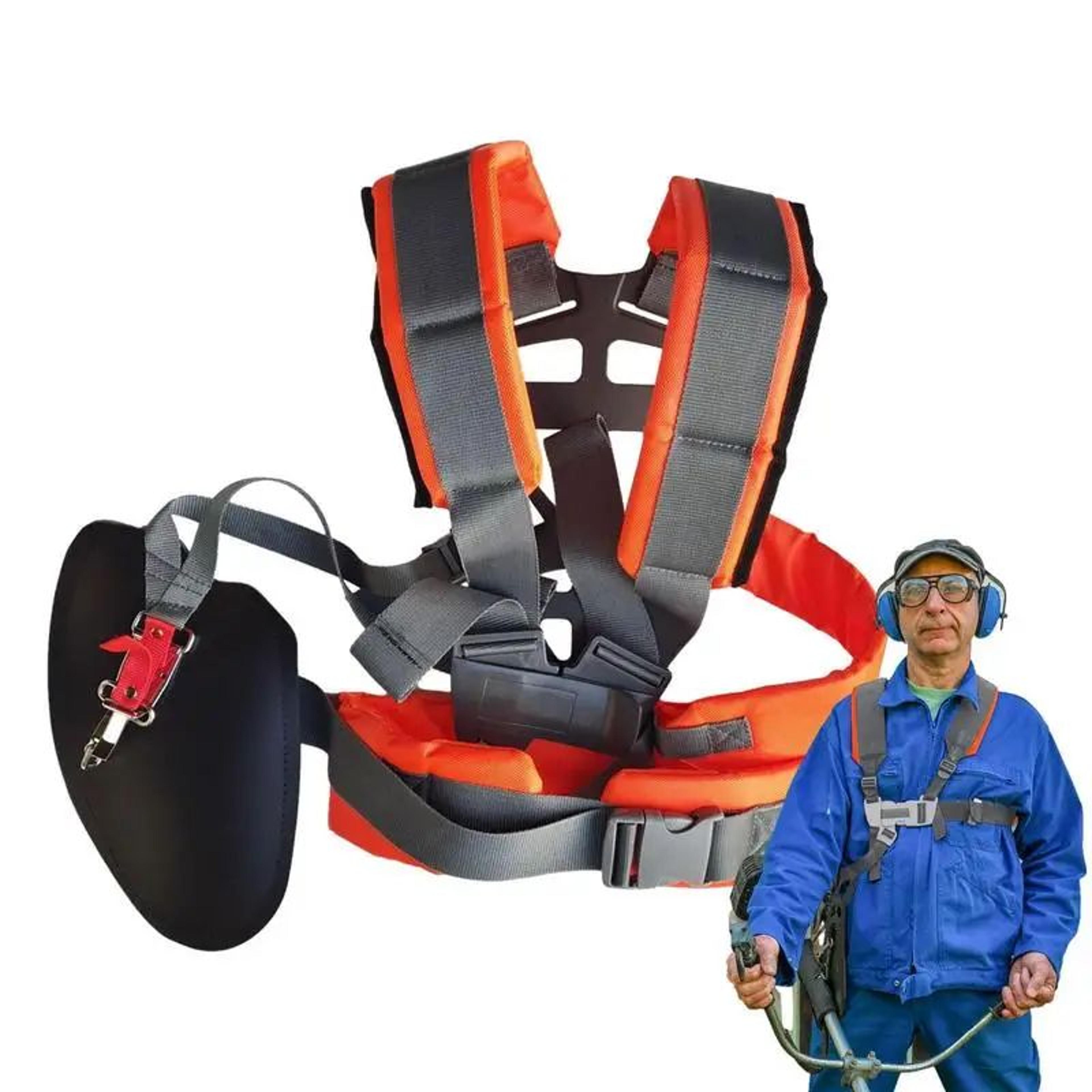 double shoulder lawn mower strap