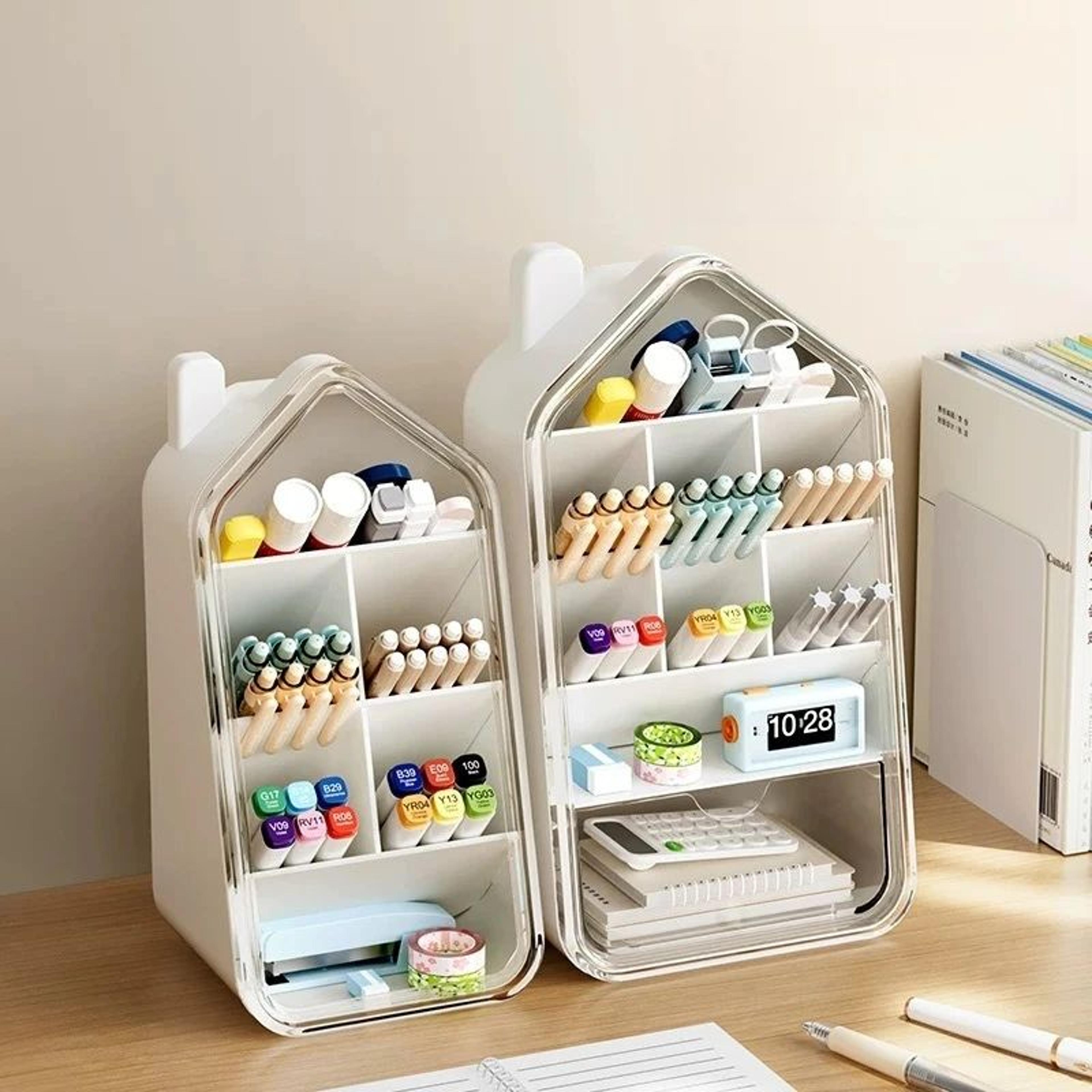 japanese style horizontal pen holder desktop organizer