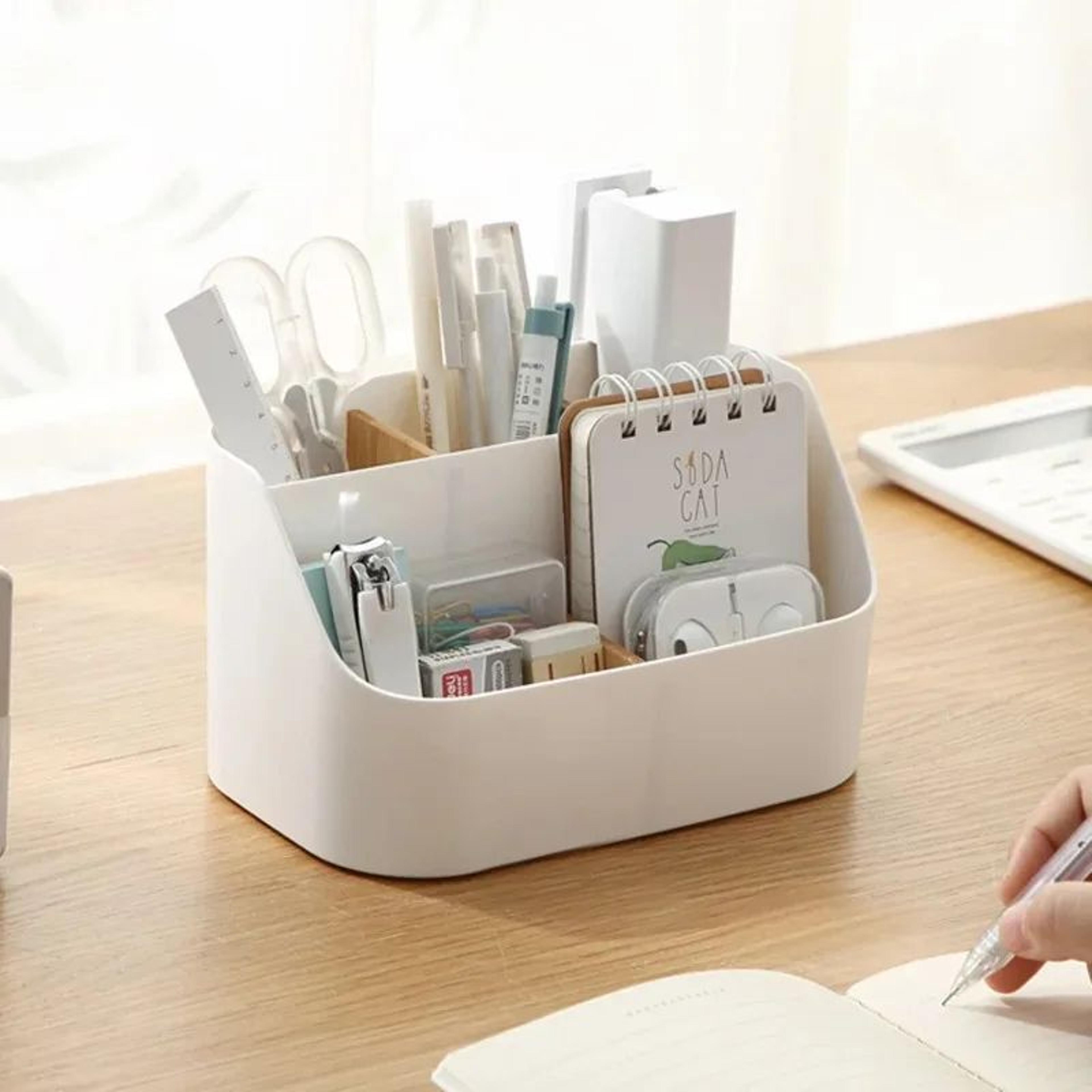 multi-compartment desk organizer for office and home