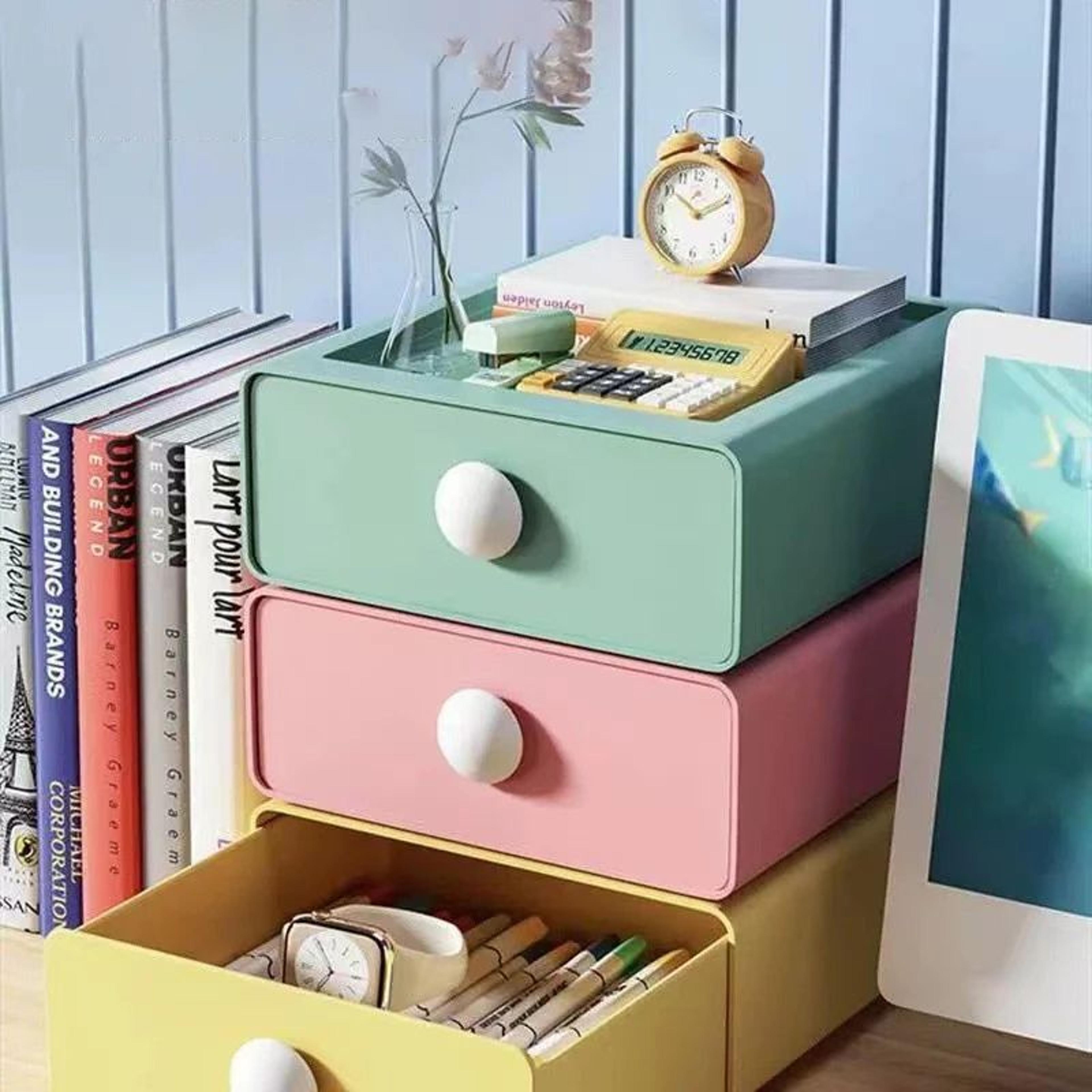single drawer desktop storage box for desk organization