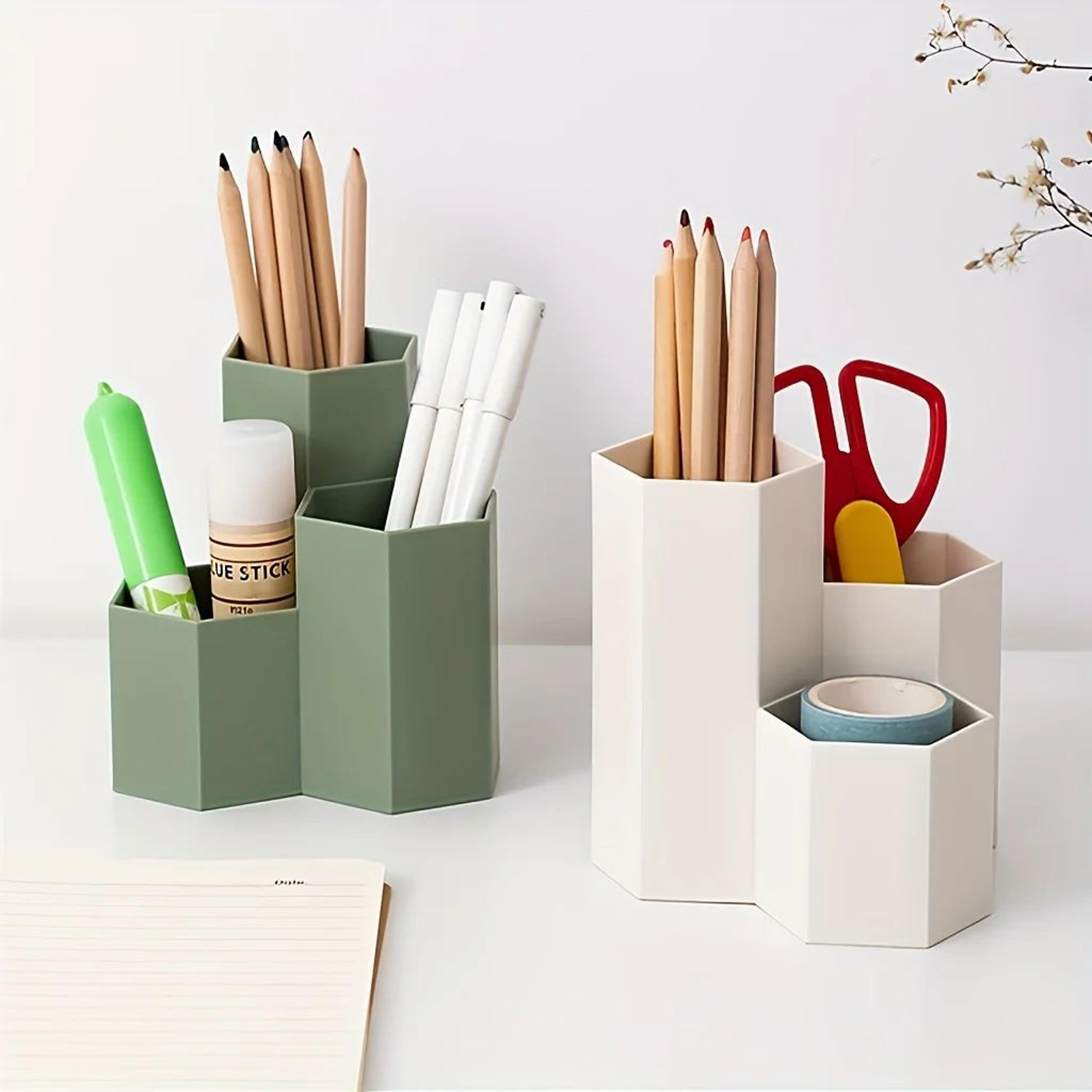 modern white and mint green multifunctional desktop organizer box