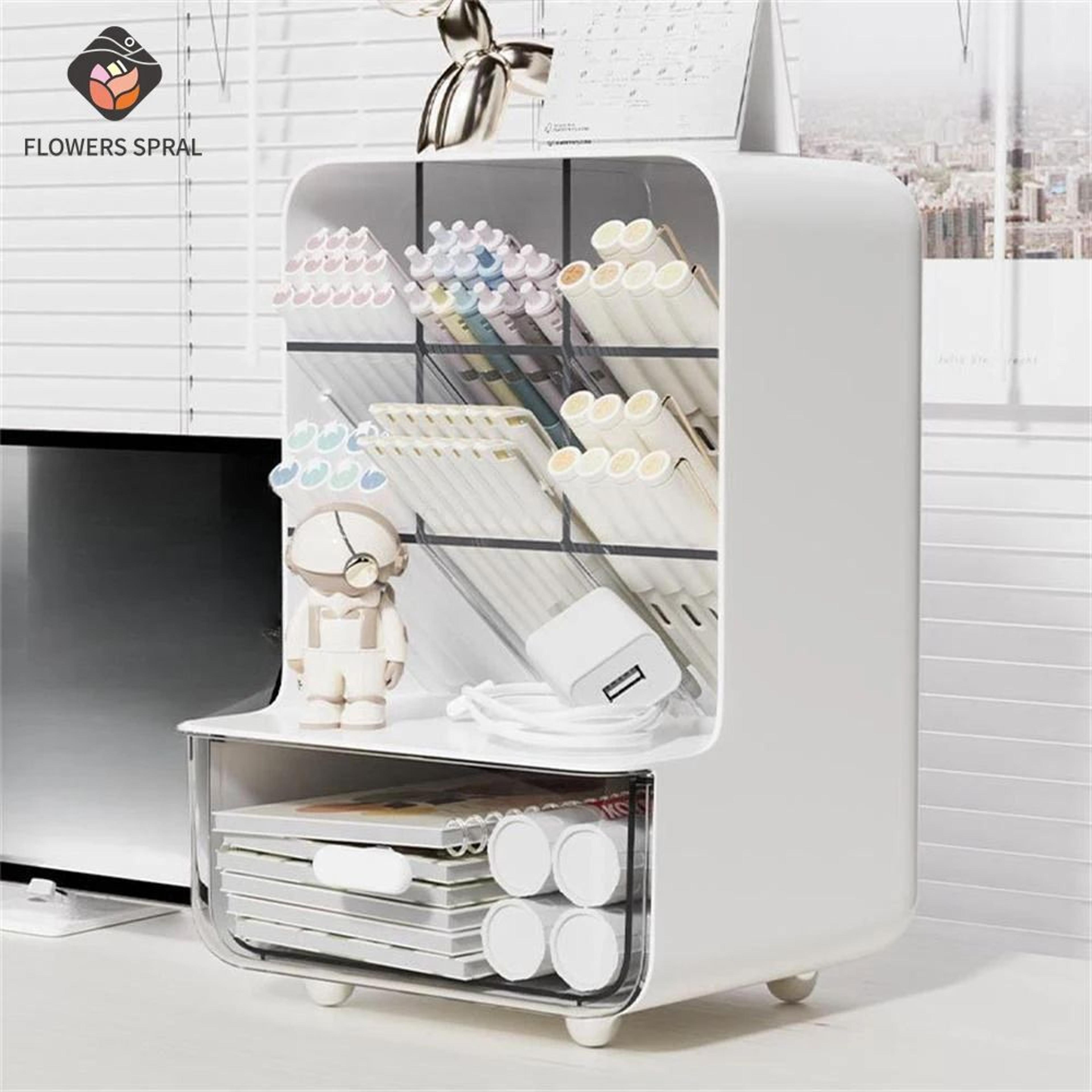 slanted desk pen holder organizer