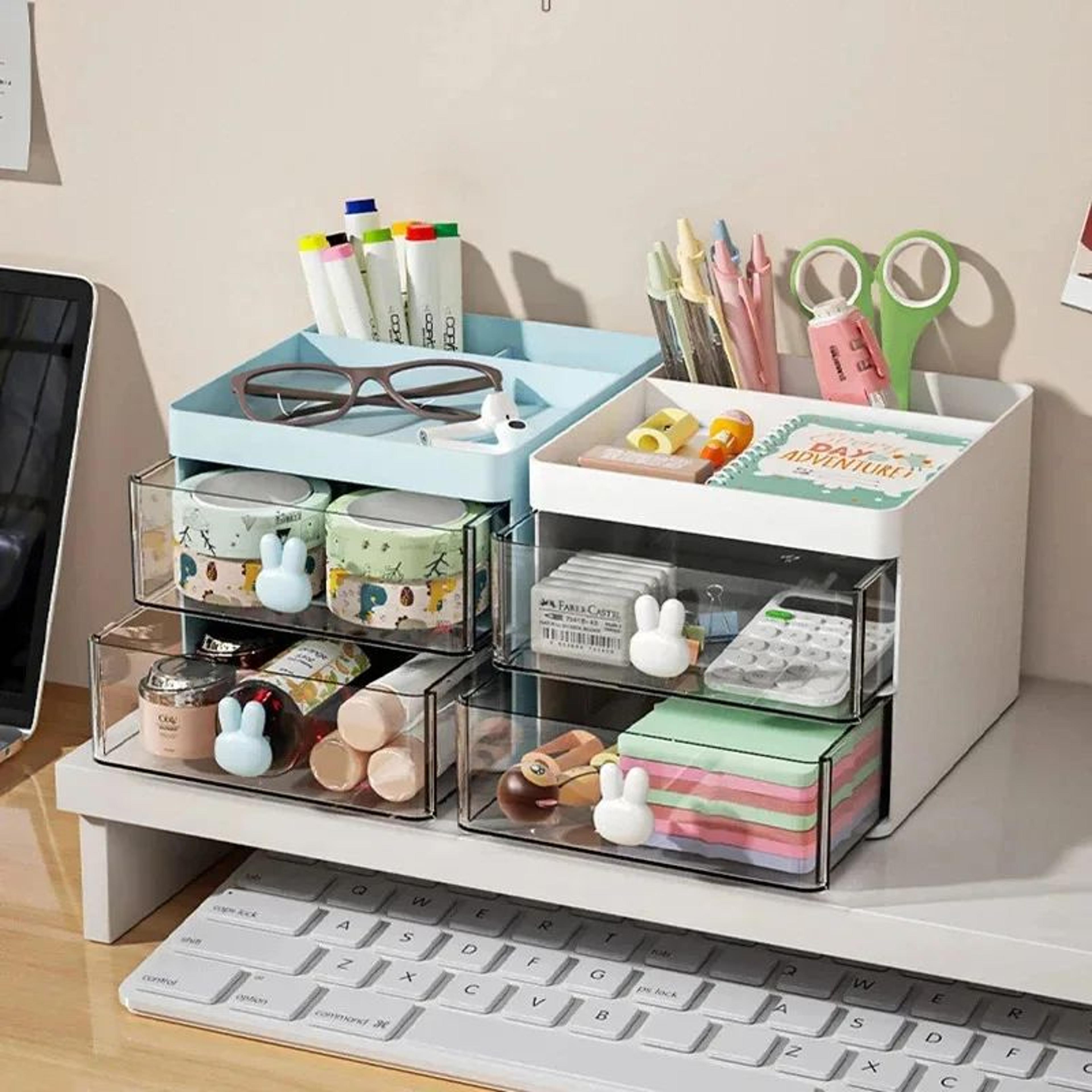 drawer style desktop storage organizer box