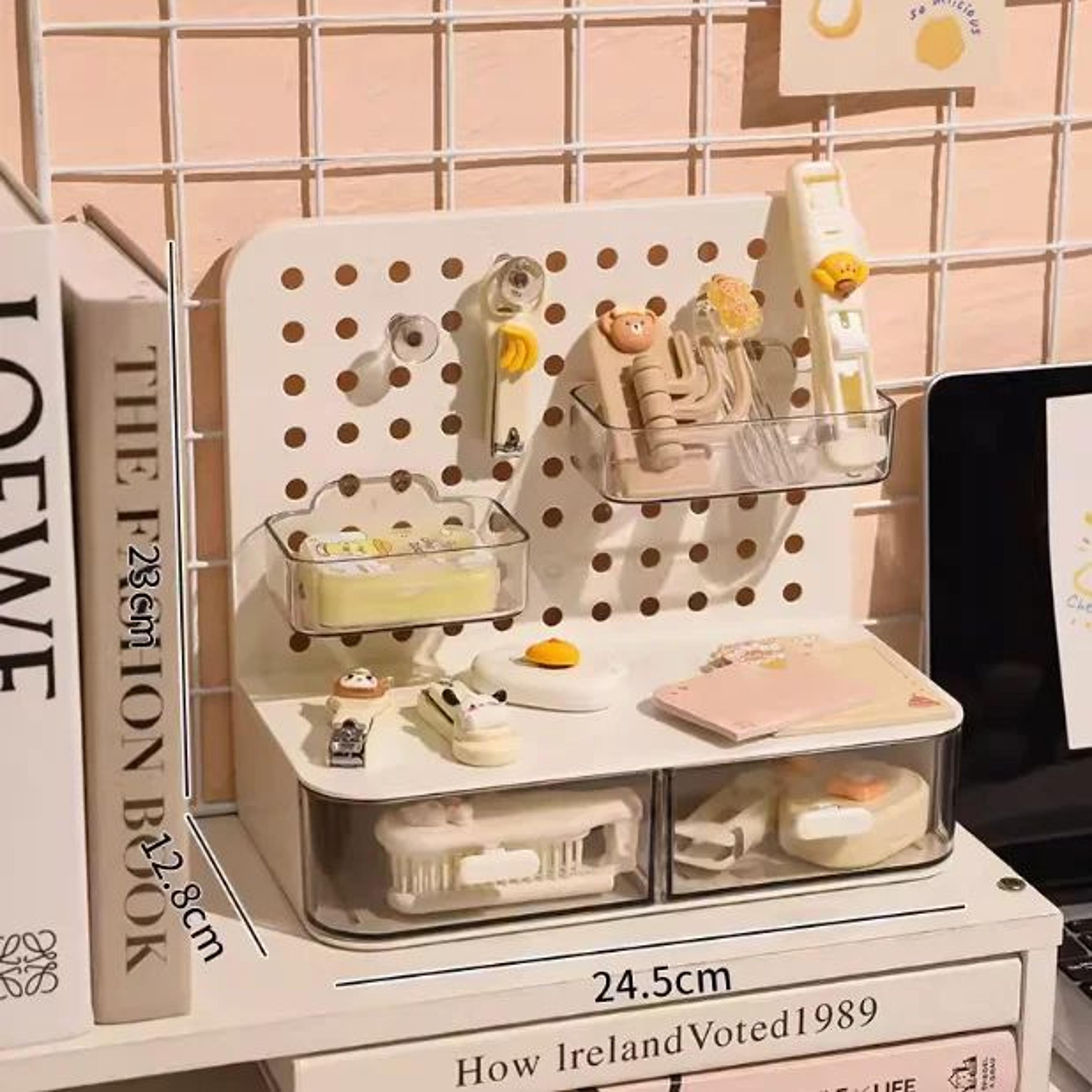 dust proof desktop drawer storage organizer