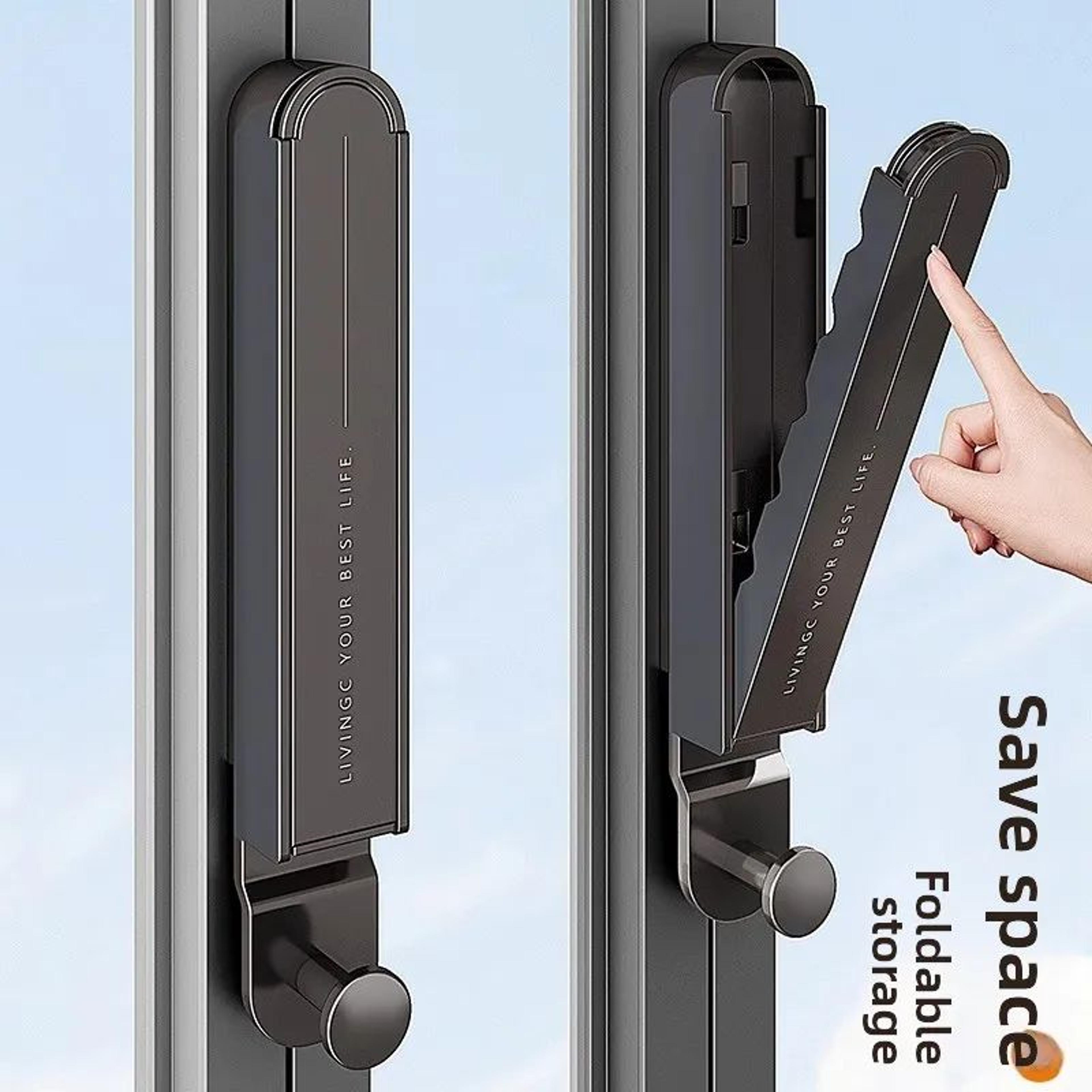 foldable no drill clothes drying rack