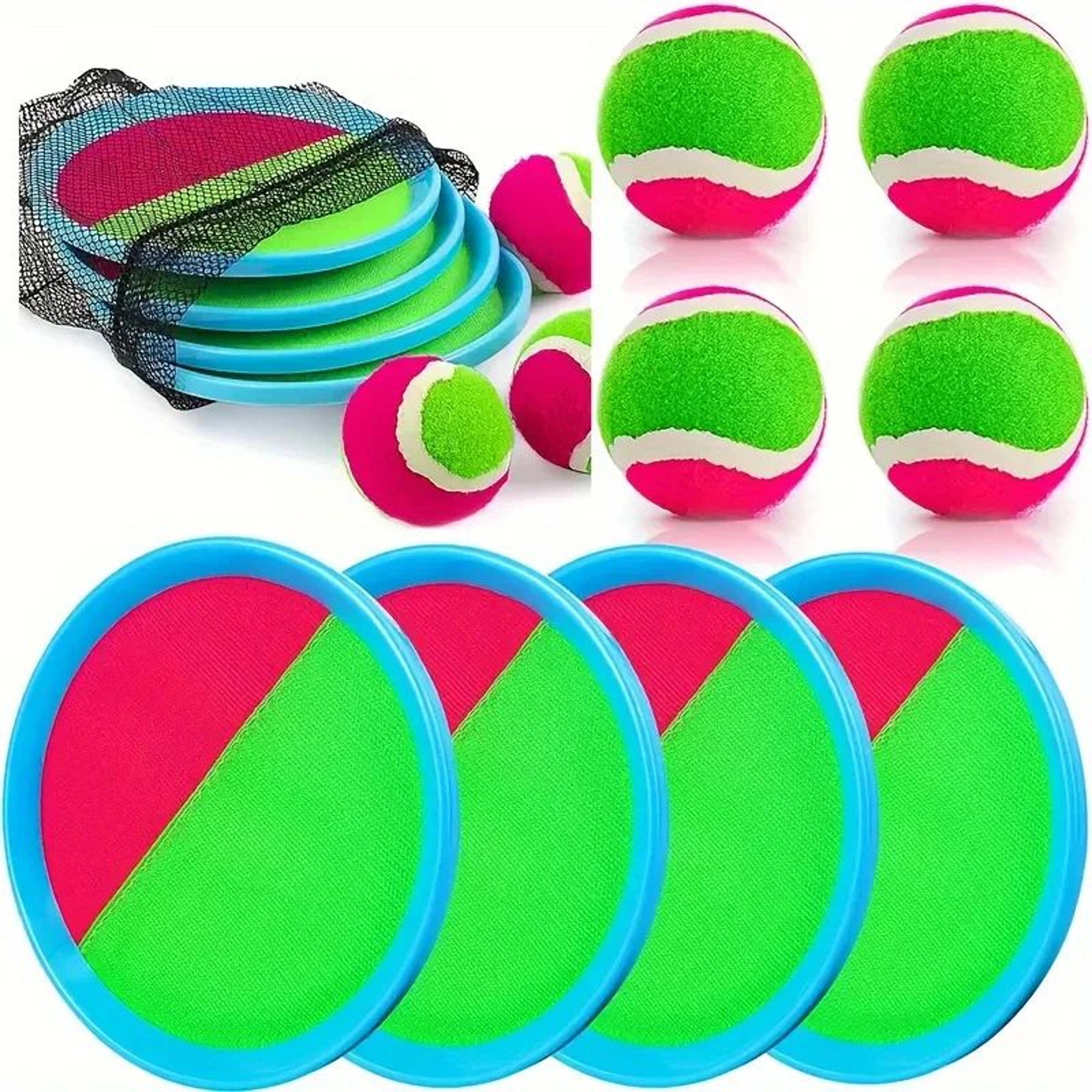 sticky ball paddle toss game set