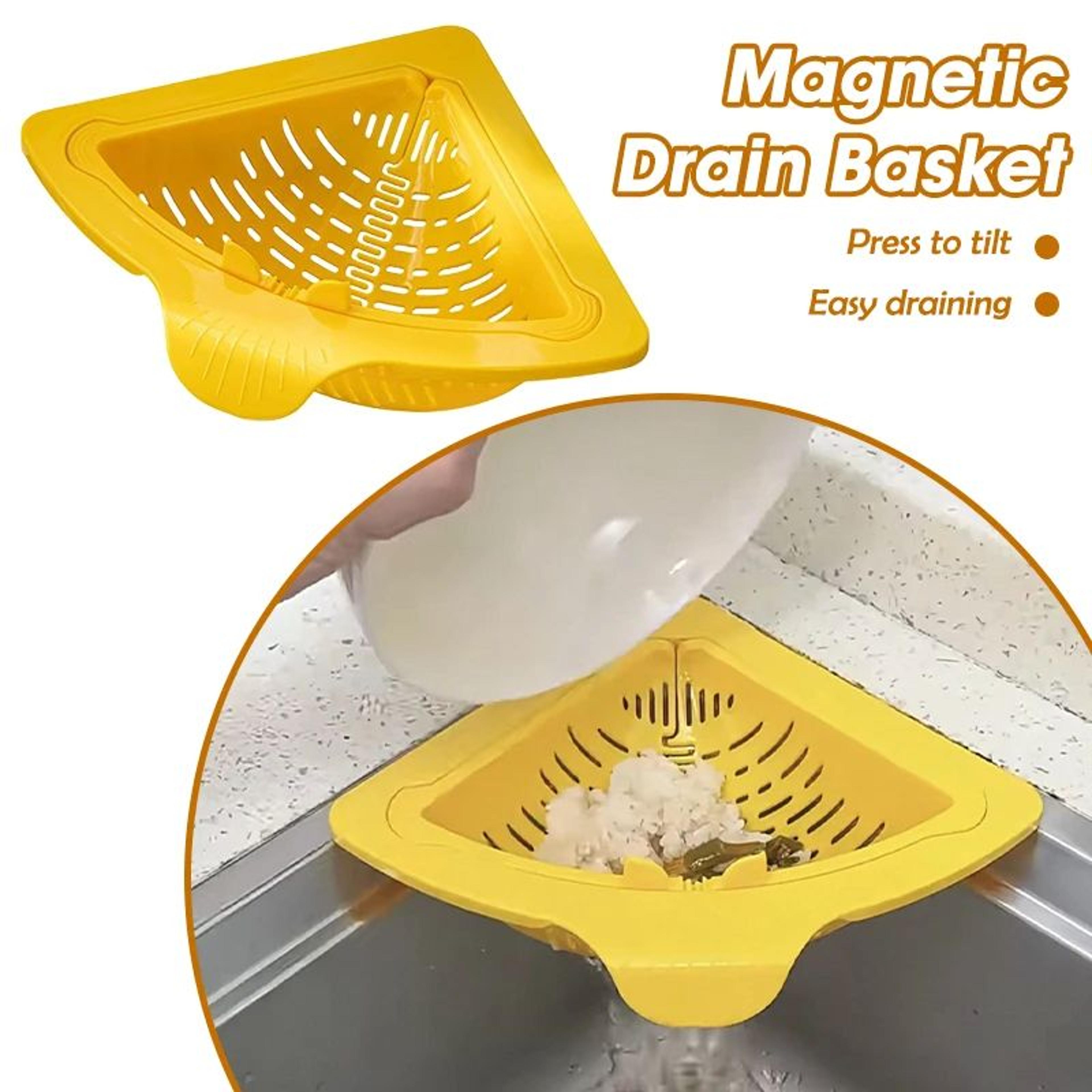 magnetic sink corner food catcher basket