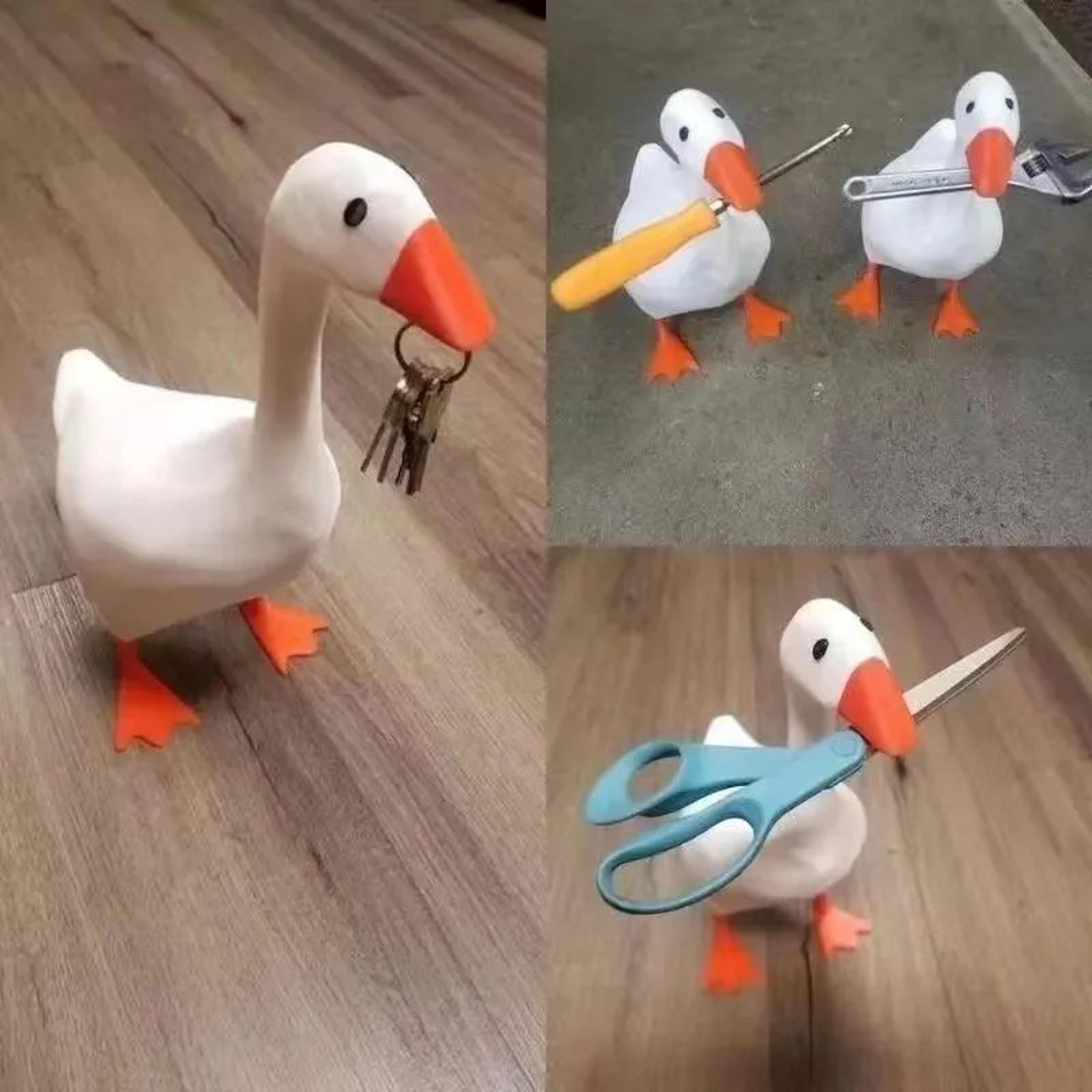 cute resin goose magnet ornament