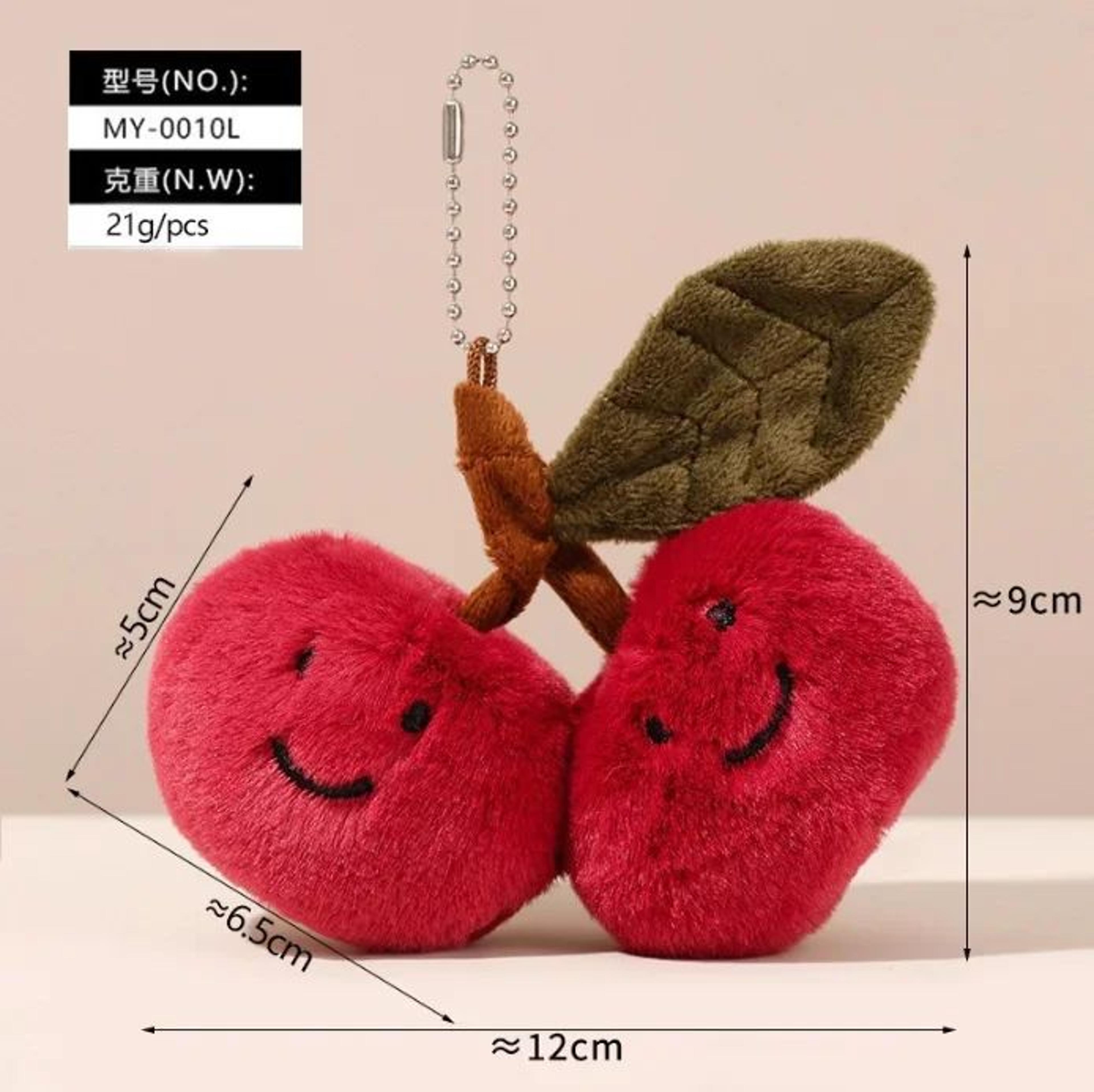 jelly fun cherry keychain pendant accessory