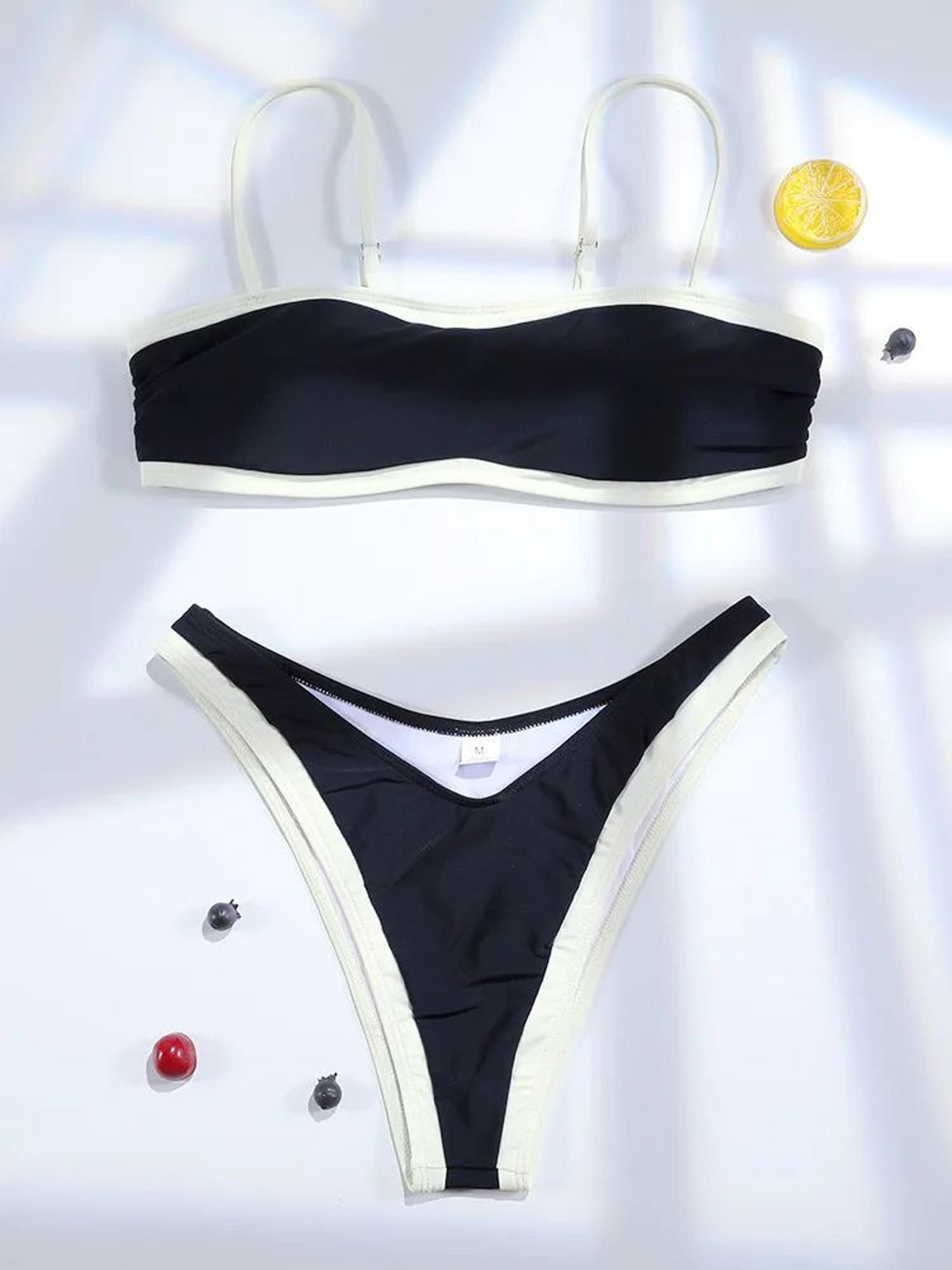 miyouj high cut push-up two-piece bikini swimsuit for women