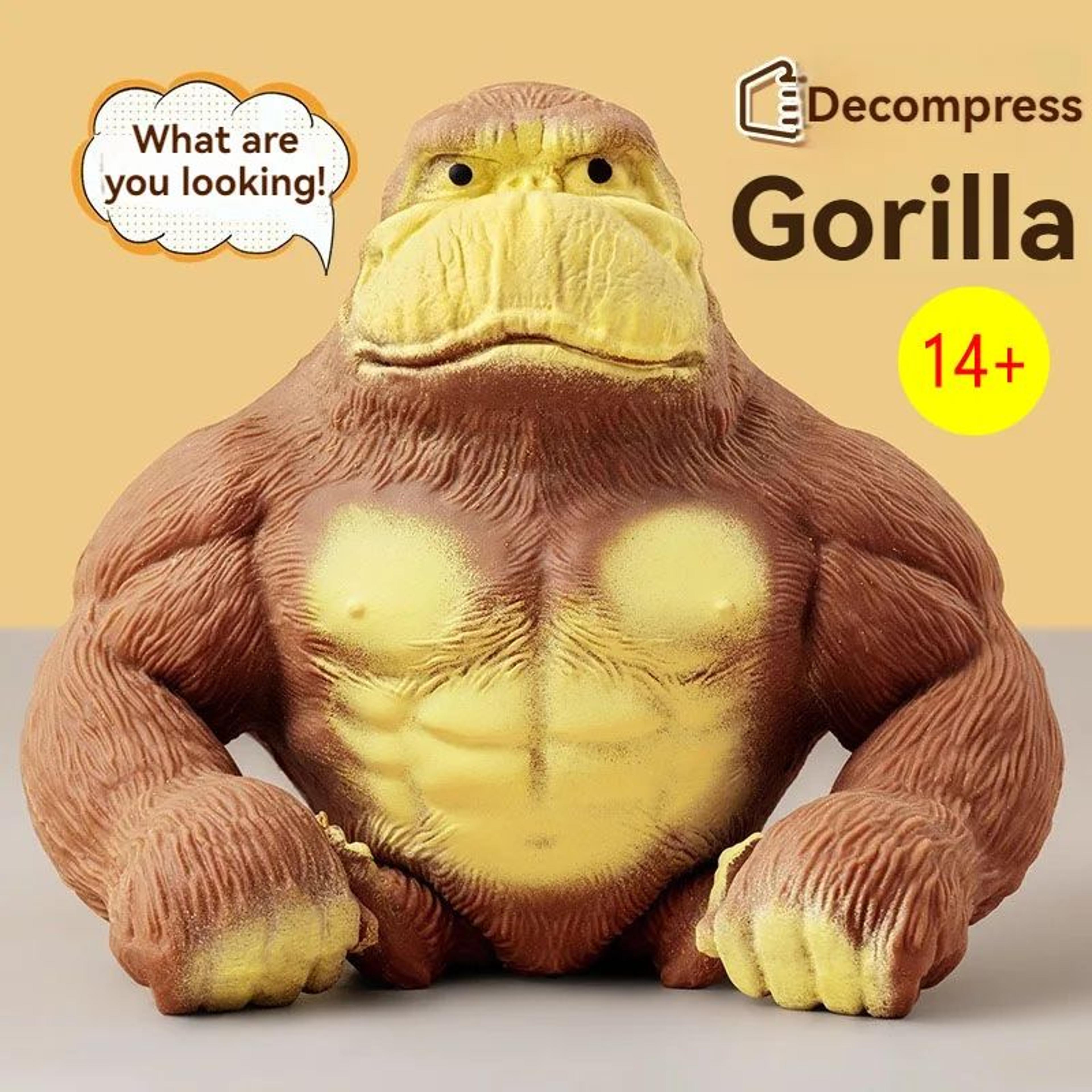 funny anti-stress gorilla decompression toy for kids and adults