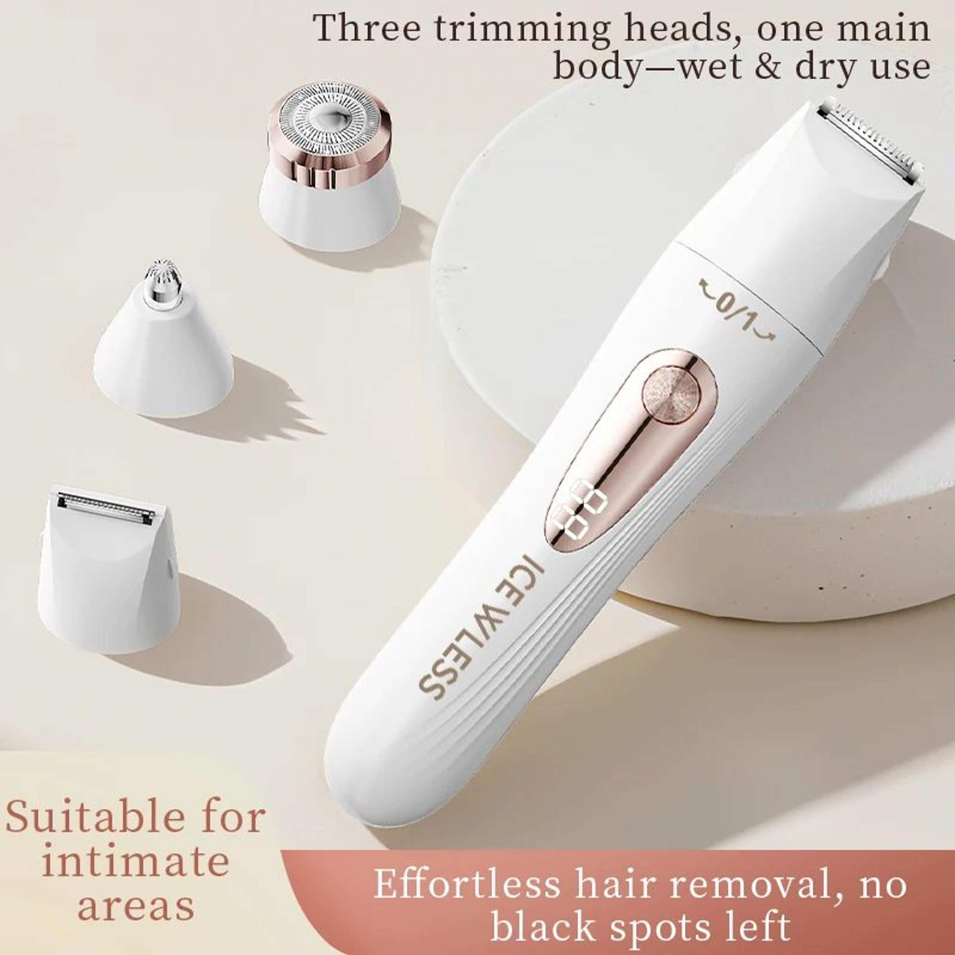 3-in-1 portable women electric shaver and grooming trimmer