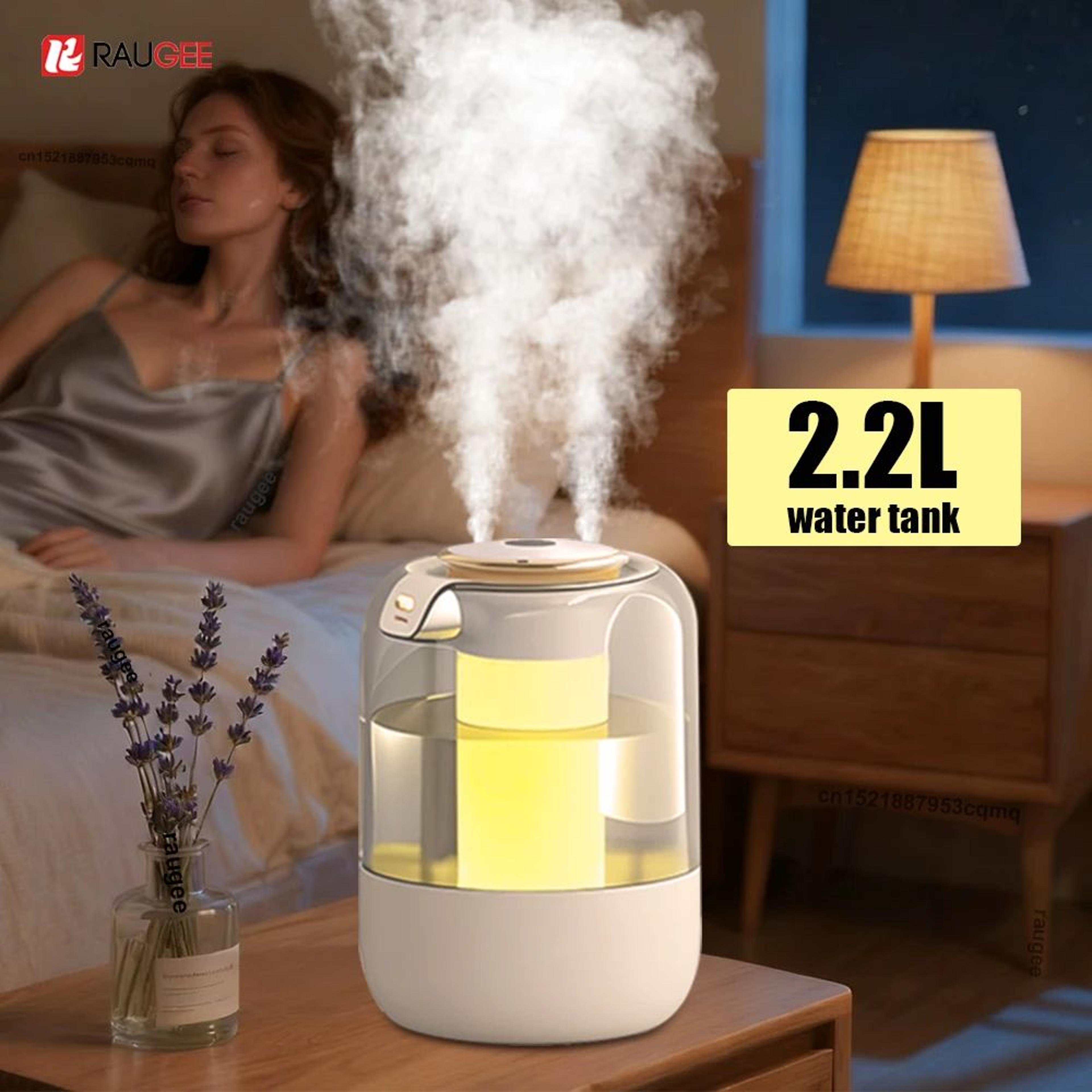 2.2l large usb cool mist humidifier with led night light
