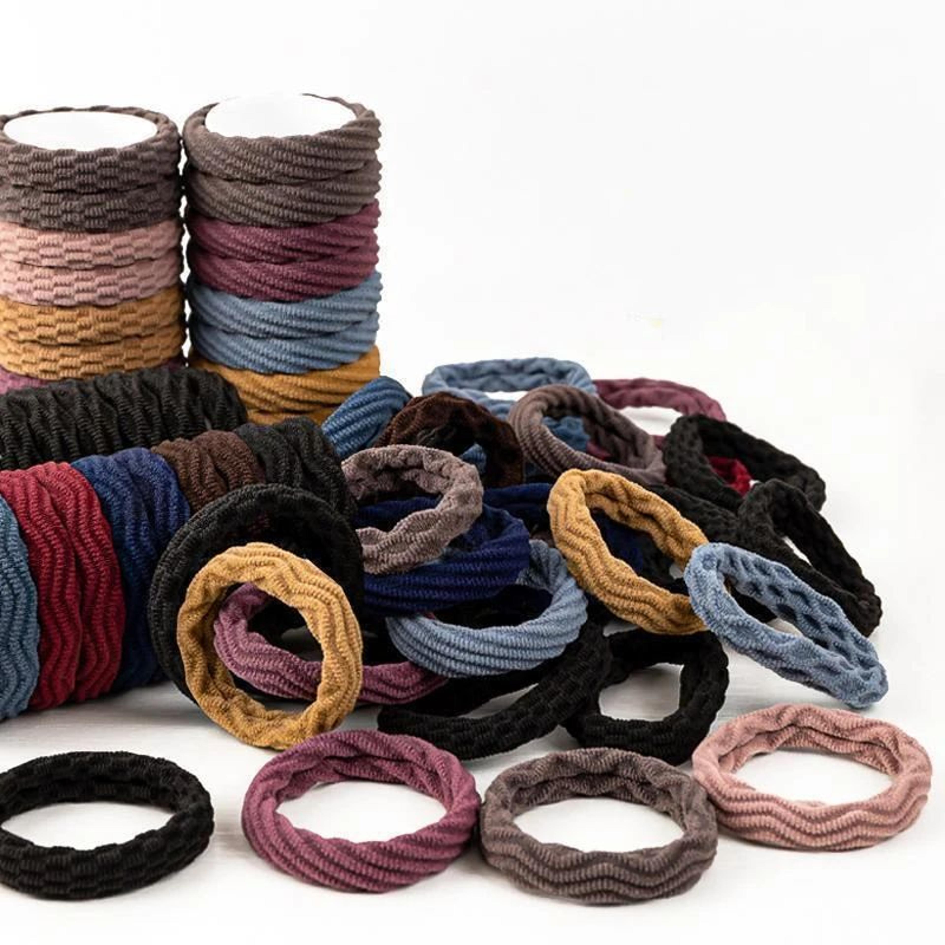 20pcs high elastic jacquard hair ties